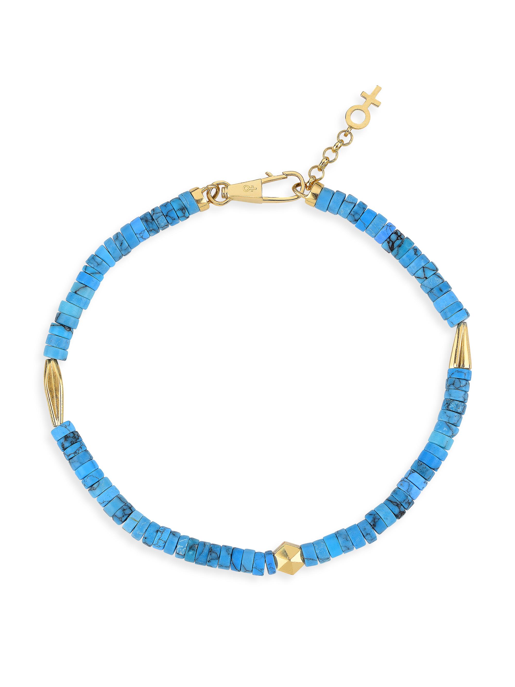 Her Story Women's Fusion 14K Yellow Gold & Beaded Bracelet - Blue