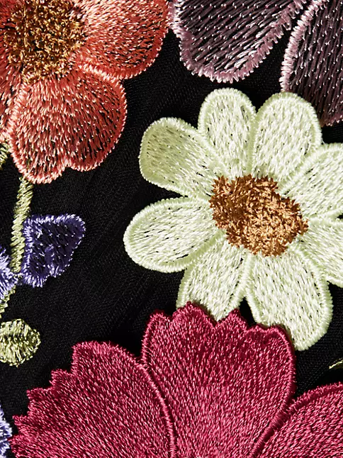Gucci Floral-embroidered gloves, Women's Accessories