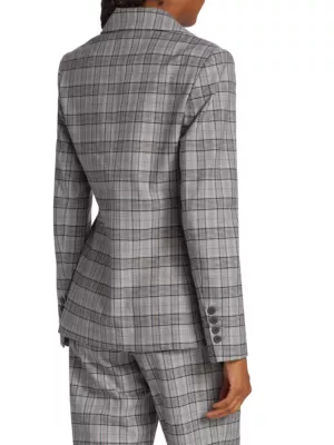 Valentino geometric-pattern print blazer - Grey