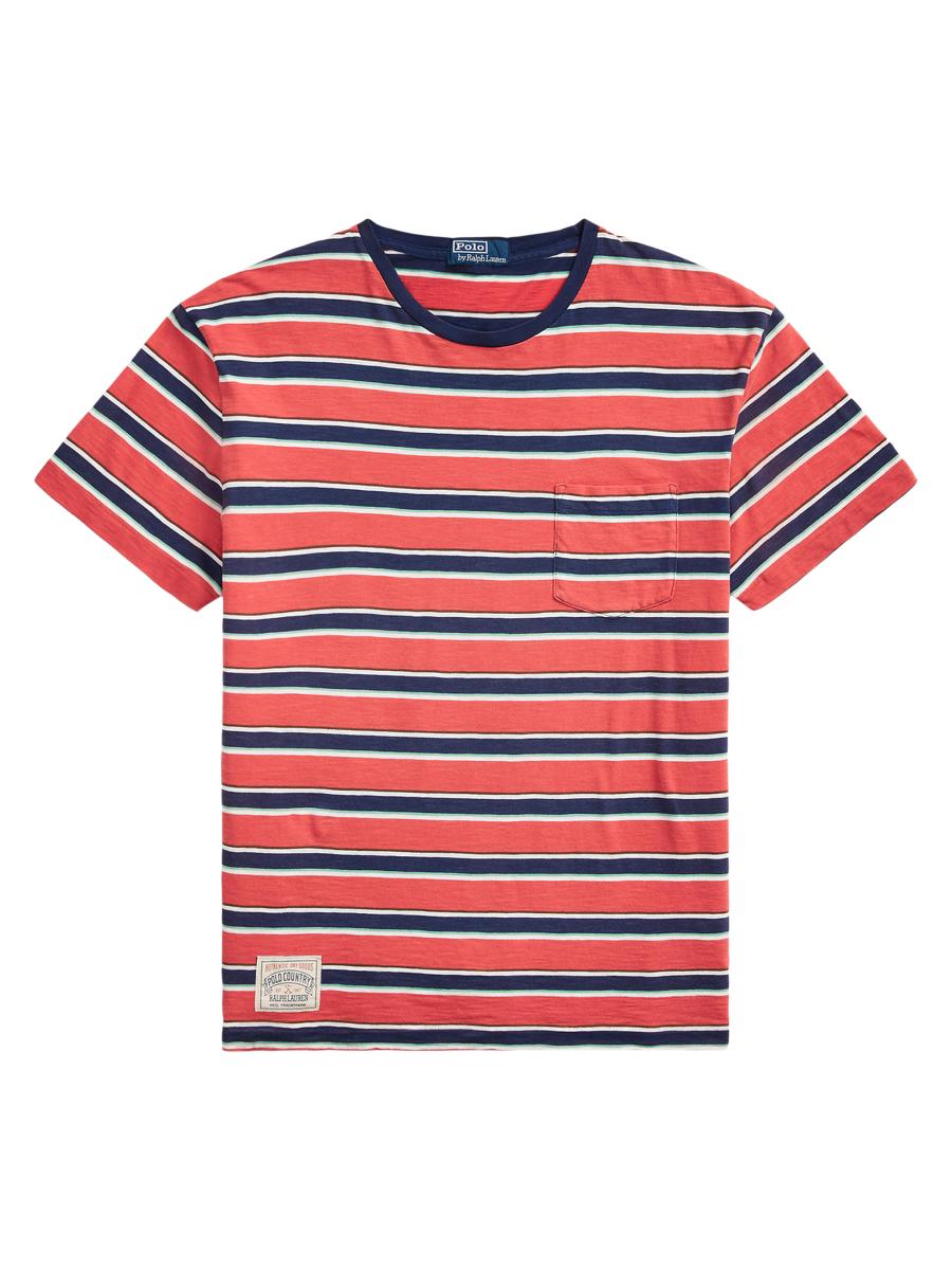 【POLO RALPH LAUREN】 Logo cotton-blend jersey T-shirt Logo cotton-blend jersey T-shirt in white - Polo Ralph