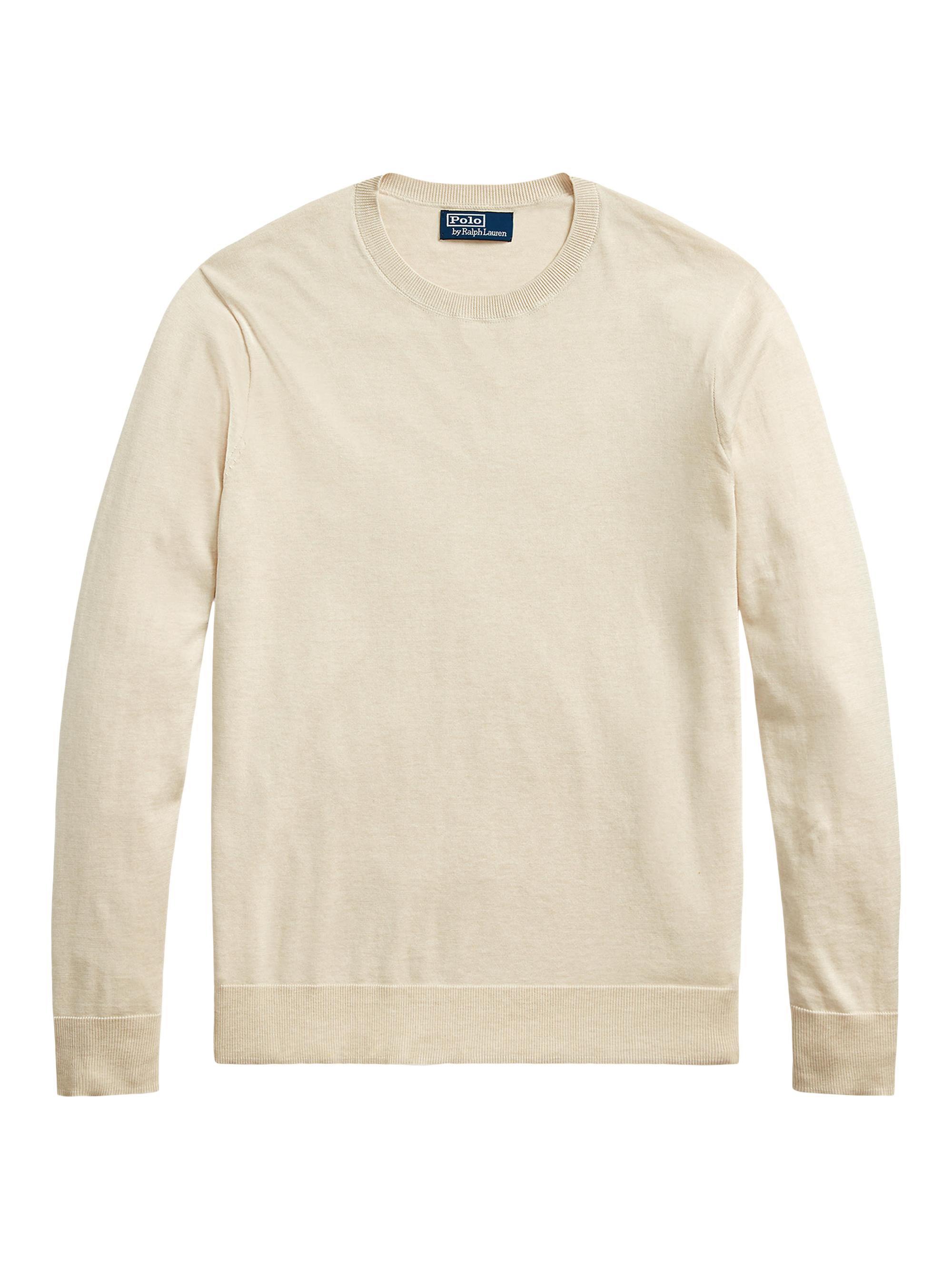 Polo Ralph Lauren Men's Cotton Crewneck Sweater - Sand Heather