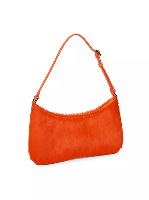 Rhombus Pattern Baguette Bag Orange Fashionable Shoulder Bag