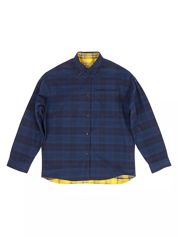 BALENCIAGA Reversible Checked Cotton-Flannel Shirt for Men