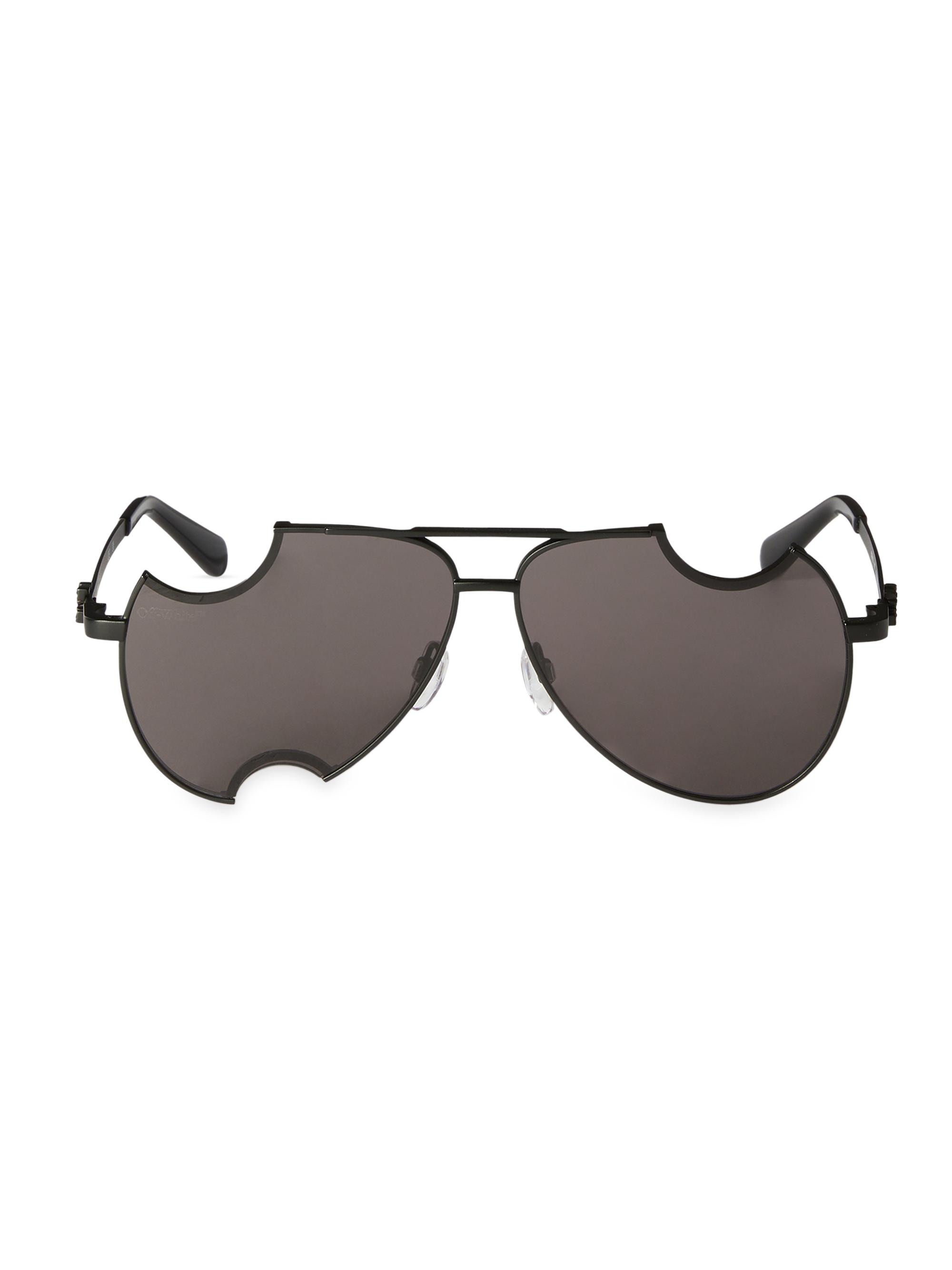 Off-White Men's 62MM Dallas Pilot Sunglasses - Black Dark Grey