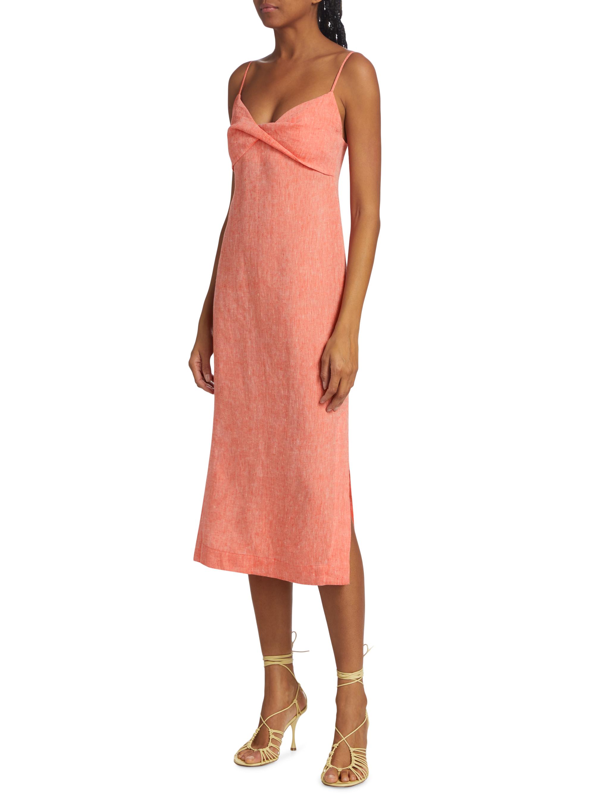 Matthew Bruch Linen Slip Dress | Saks Fifth Avenue