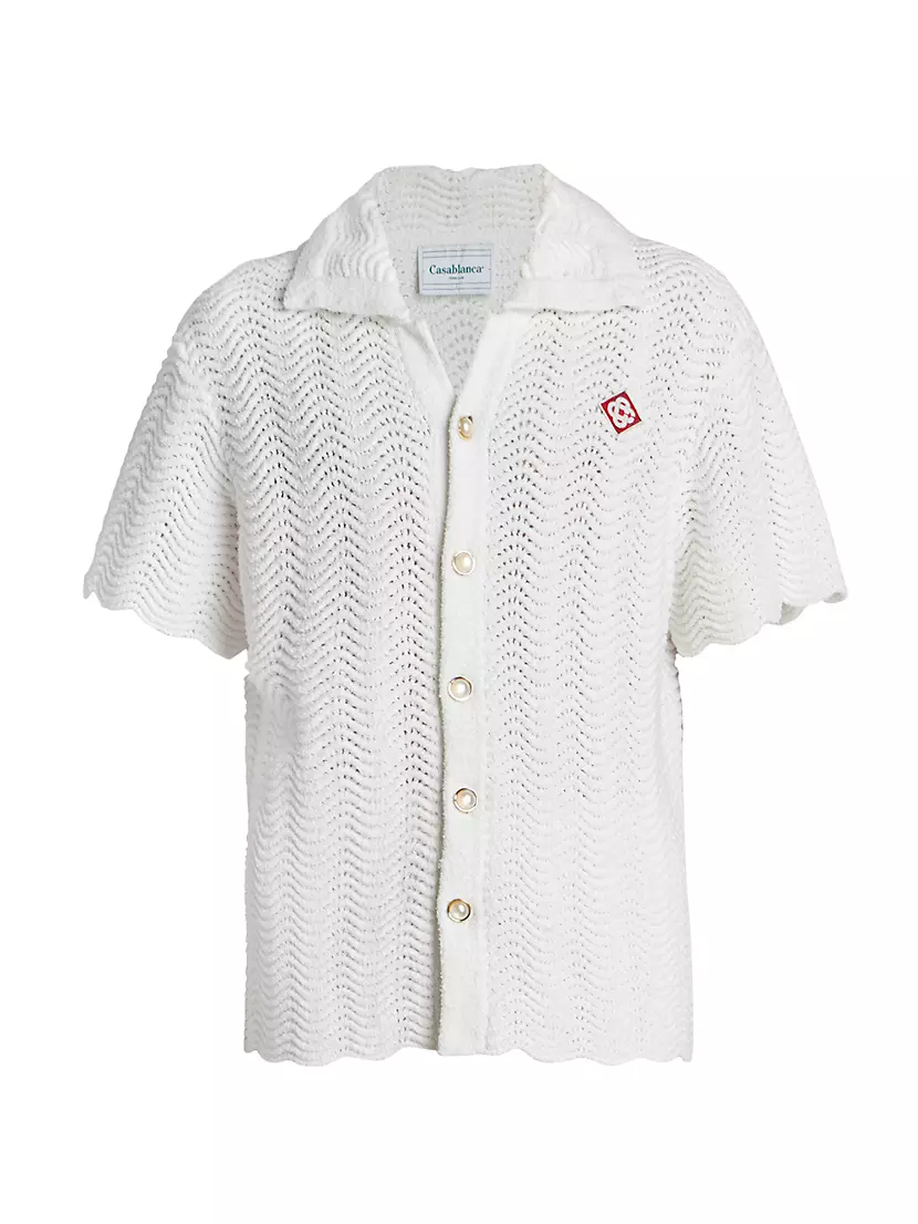 Shop Casablanca Wavy Cotton Knit Shirt | Saks Fifth Avenue