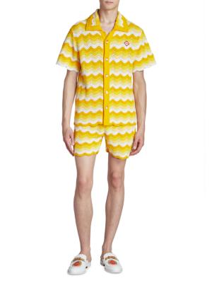 Marni gradient high-low hem shirt - Yellow