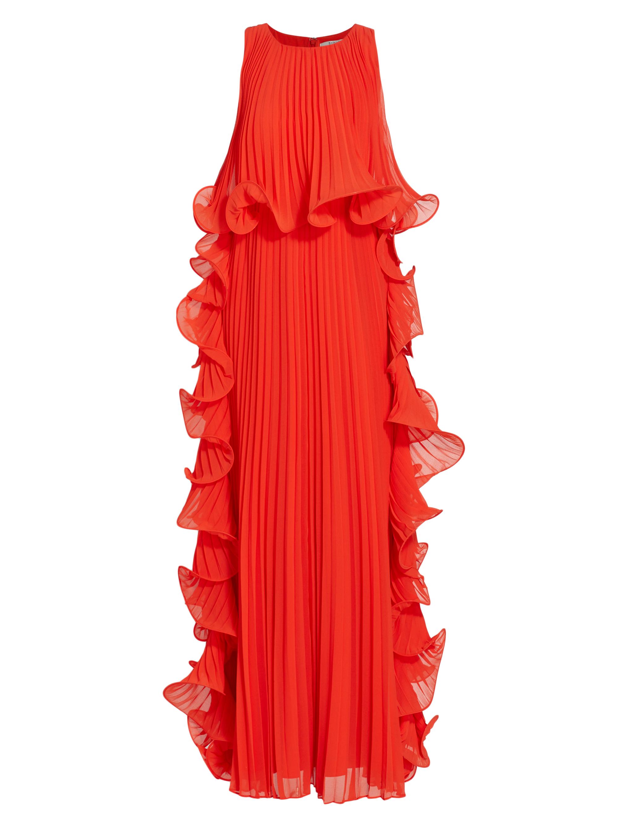Badgley Mischka Pleated Octopus-Trimmed Gown | Saks Fifth Avenue