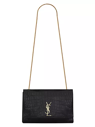 Saks Fifth Avenue, Bags, Saks Fifth Avenue Black Suede Gold Woven Chain  Channel Quilted Crossbody Bag