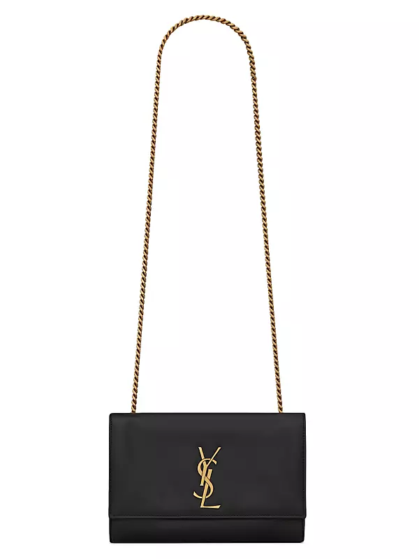 Saint Laurent Kate Small Reversible Suede and Leather Shoulder Bag - Women - Black Shoulder Bags