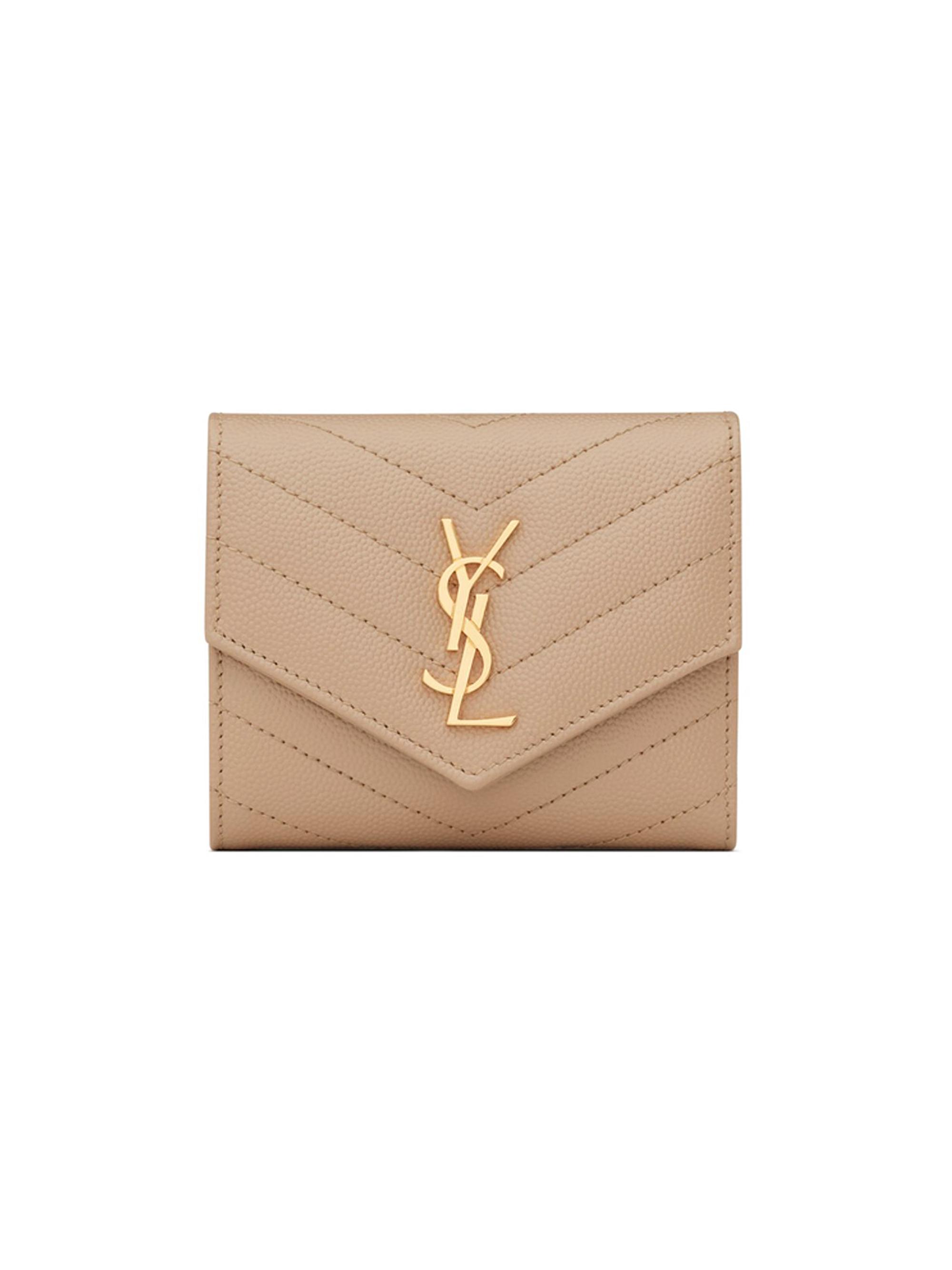 VIP【送料関税込】Saint Laurent CASSANDRE LEATHER WALLET Saint Laurent Cassandre Matelassé Multi-Fold Wallet in