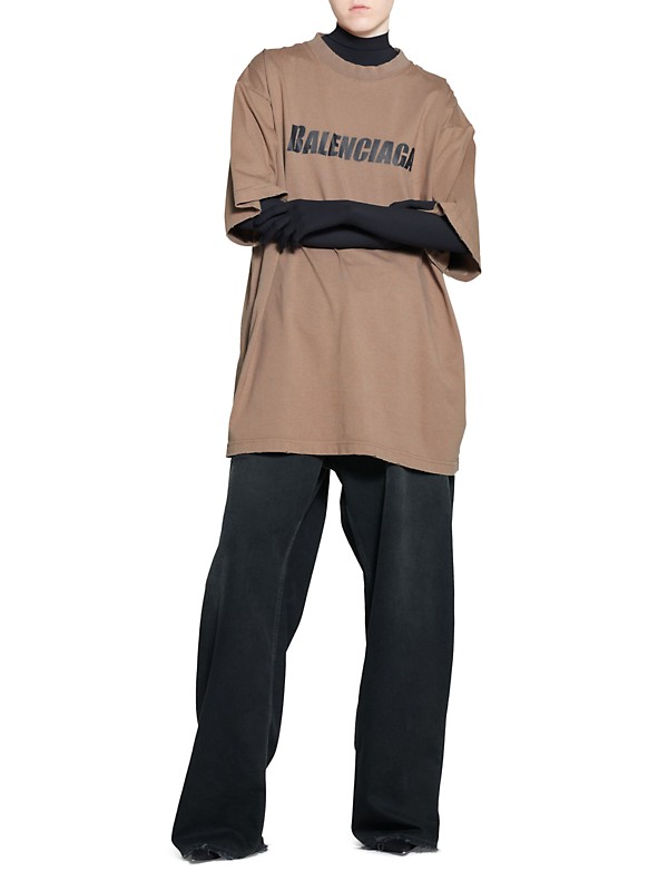 Shop Balenciaga Destroyed T-Shirt Boxy Fit | Saks Fifth Avenue Shop Balenciaga Destroyed T-Shirt Boxy Fit | Saks Fifth Avenue