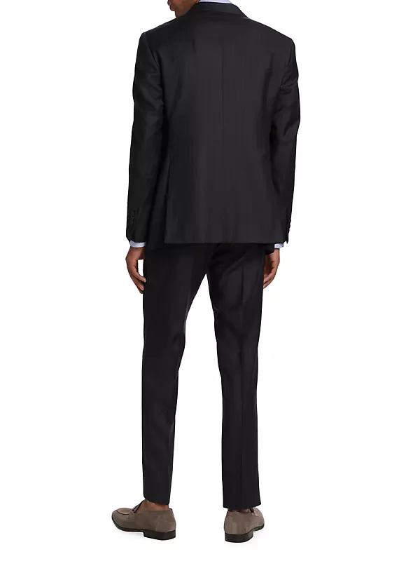 Shop Emporio Armani G-Line Wool Pinstripe Suit