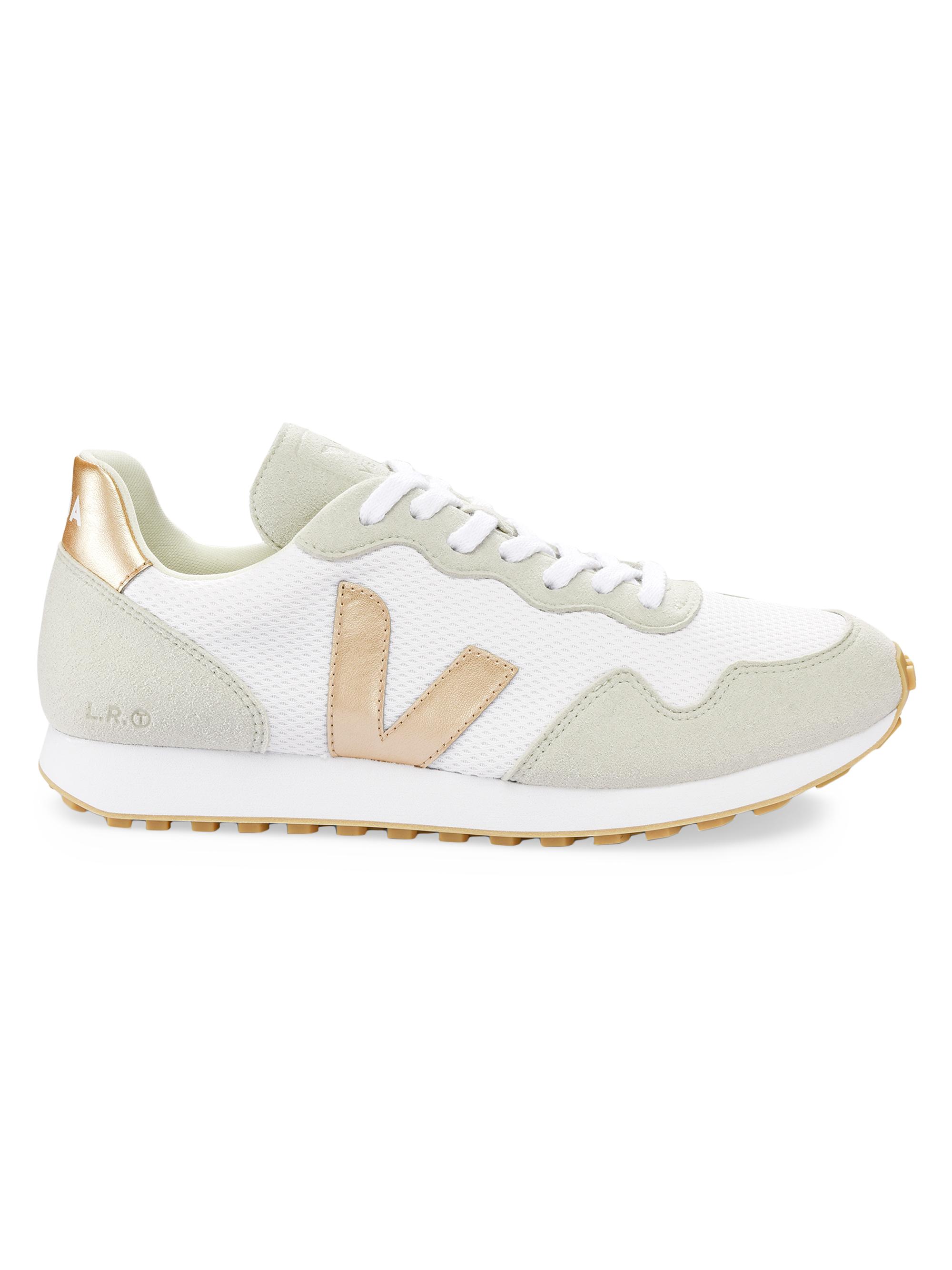 Veja Women's Rio Branco Mixed Media Sneakers - White Platine