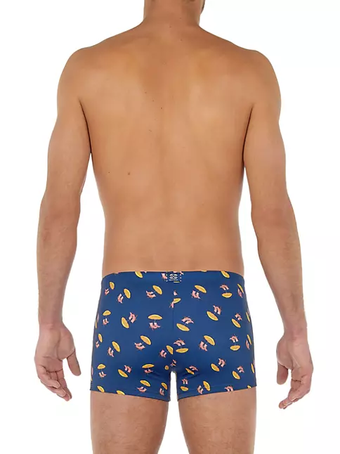 Palm Angels: Navy Monogram Swim Shorts