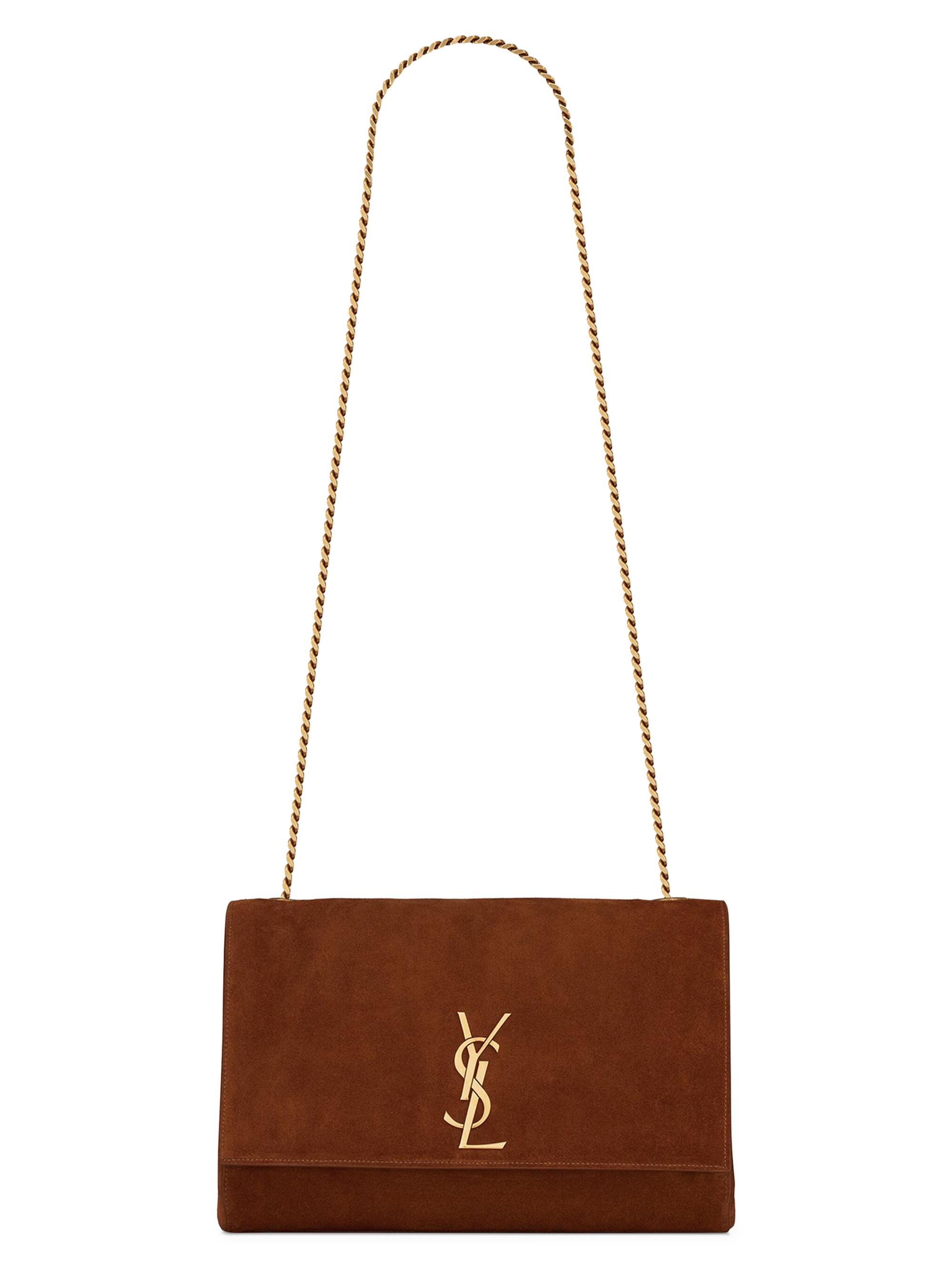 Saint Laurent Women's Kate  Reversible Chain Bag in Suede and Leather - Cinnamon