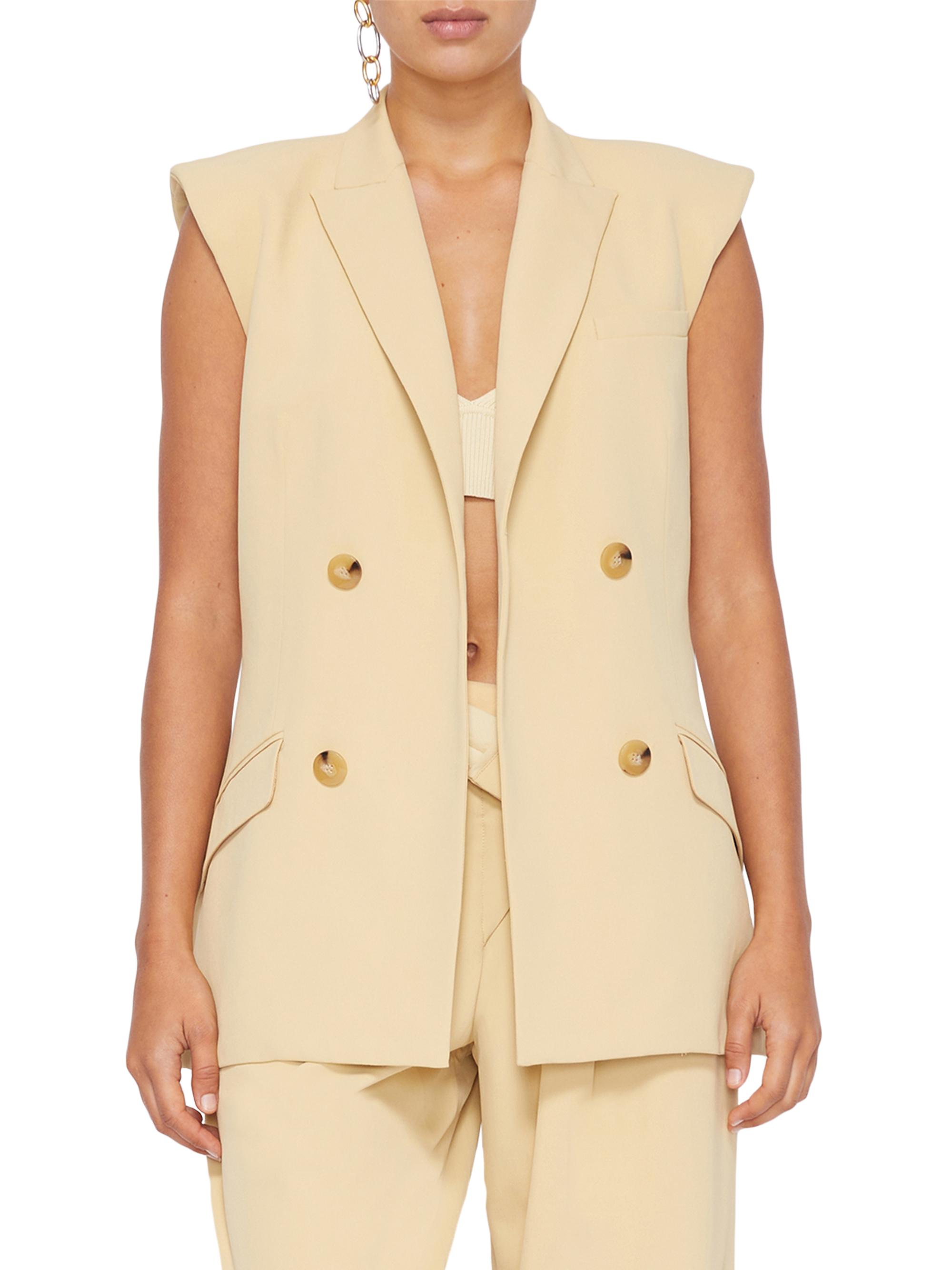 SIMKHAI Women's Nori Oversized Vest - Dried Pineapple