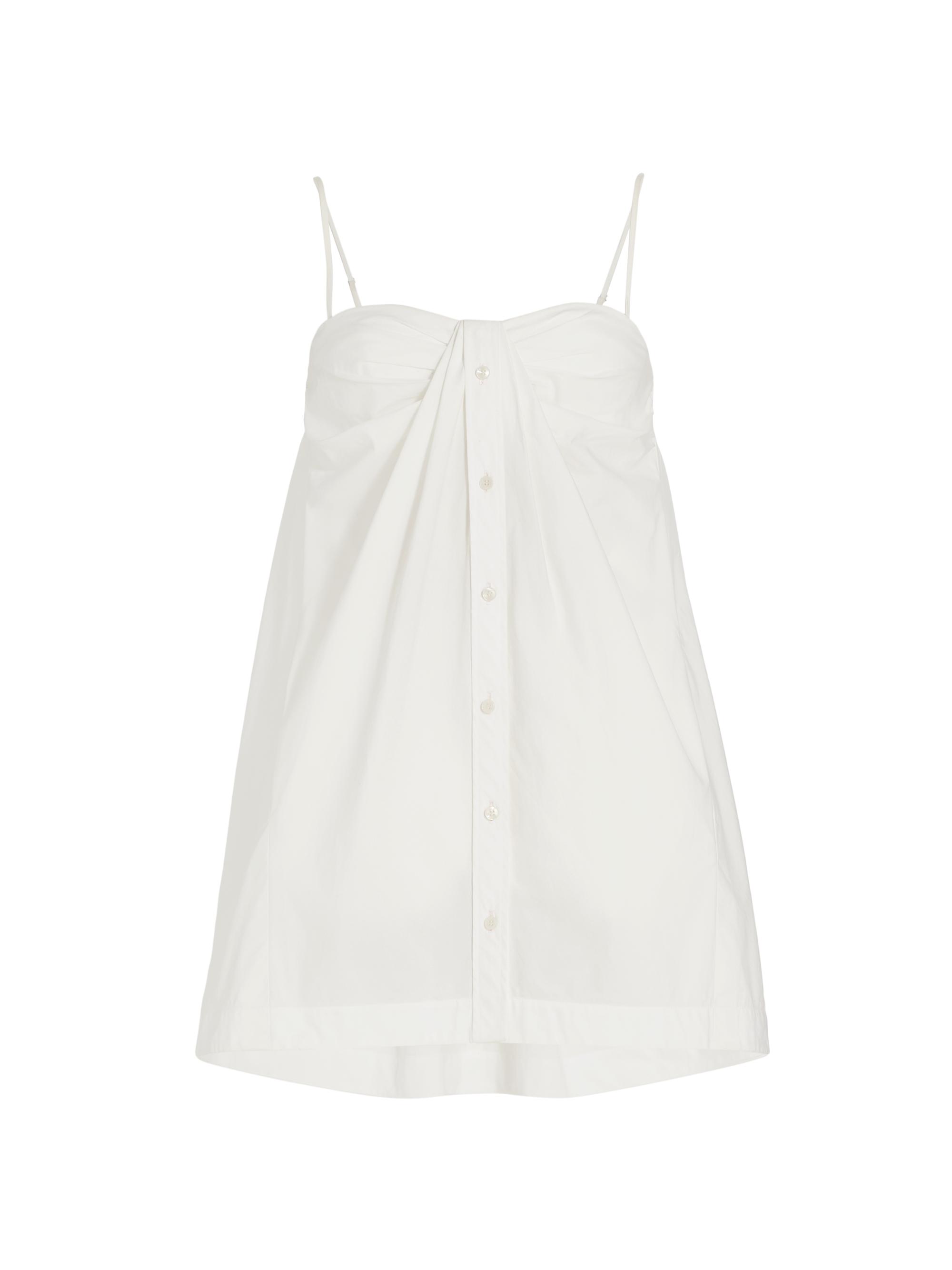 SIMKHAI Women's Kendall Pleated Mini Shirtdress - White