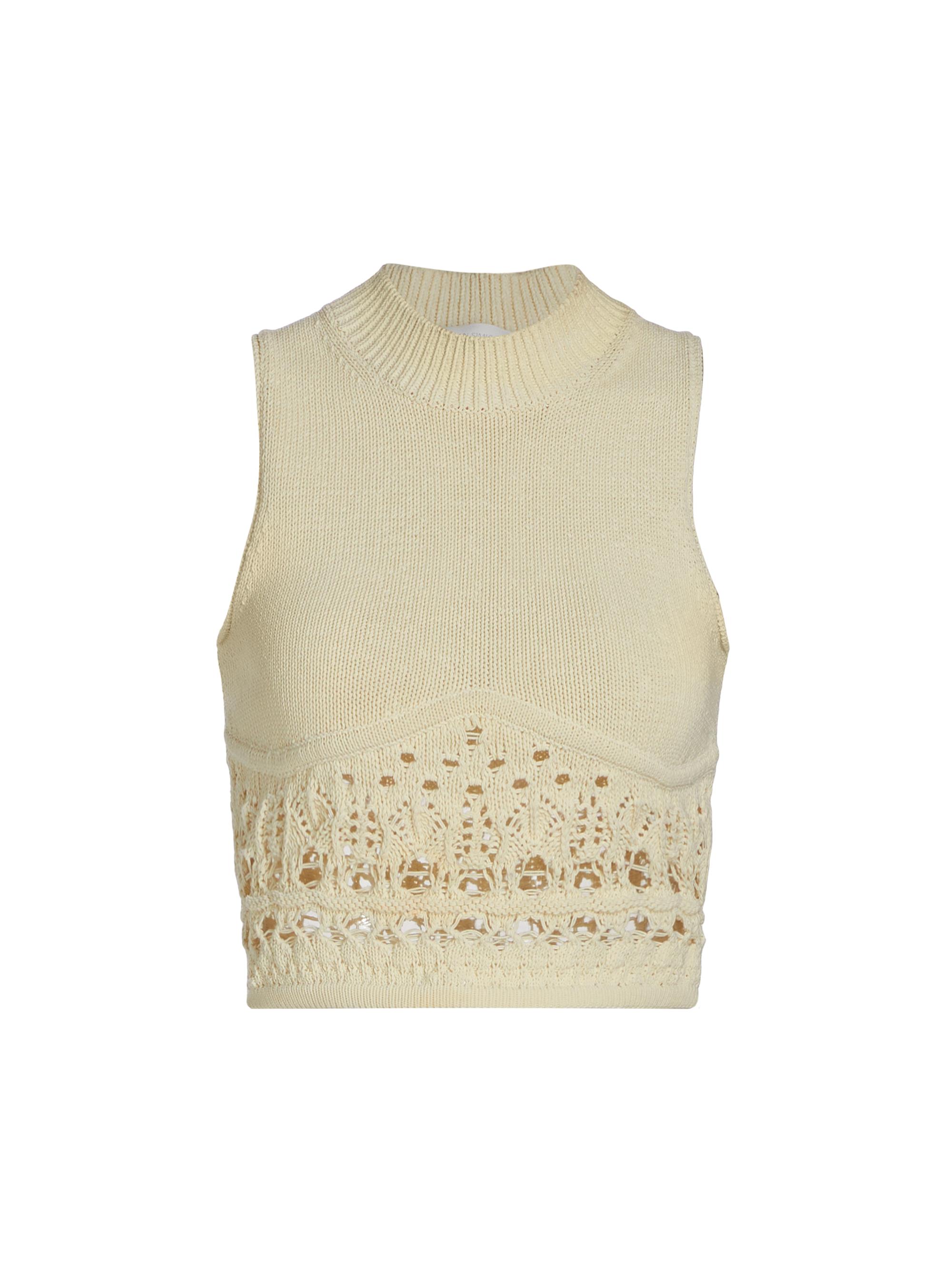 SIMKHAI Women's Clarita Macramé Tank Top - Cream