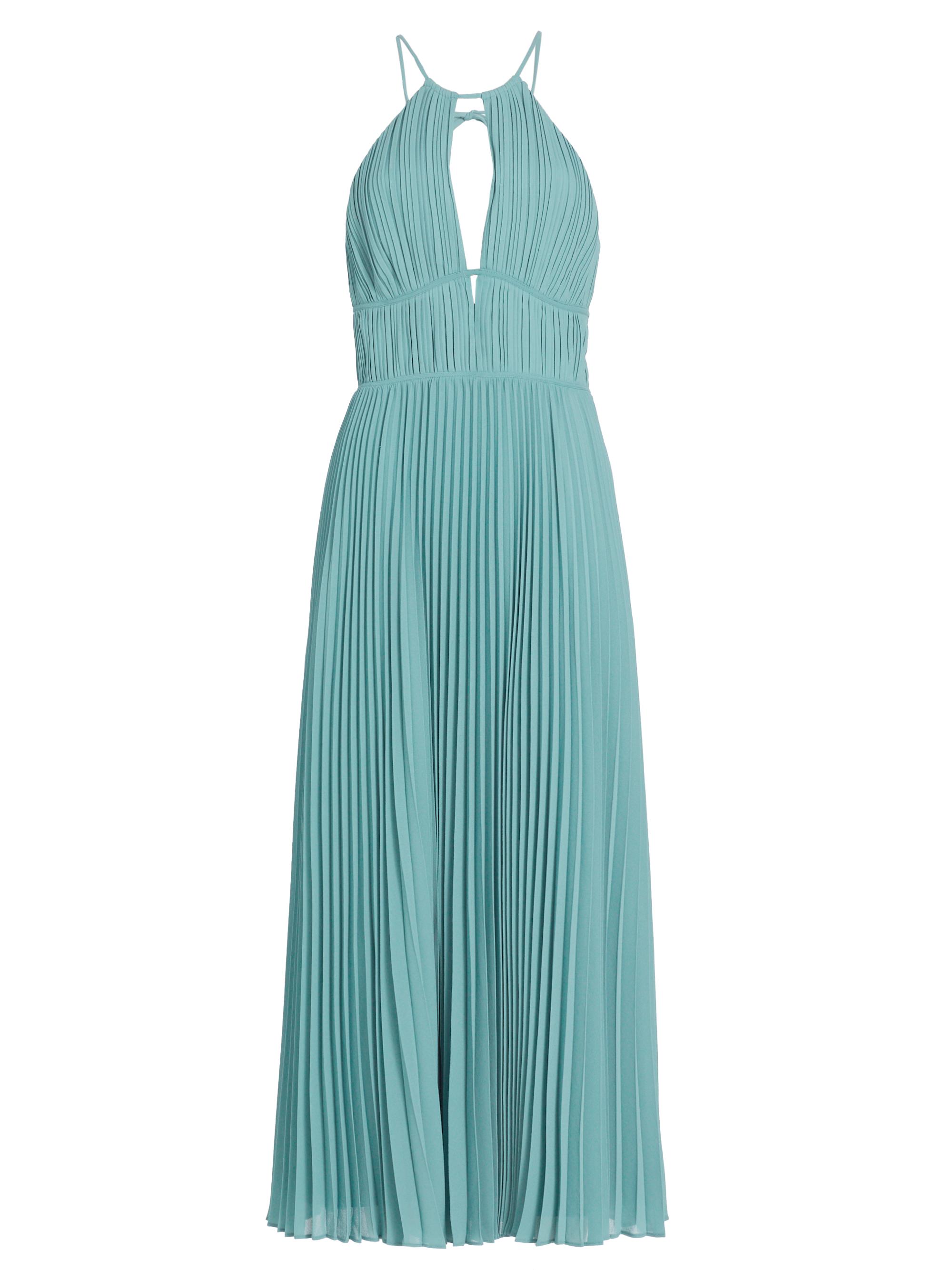 SIMKHAI Women's Carli Plissé Halter Midi-Dress - Celeste Blue