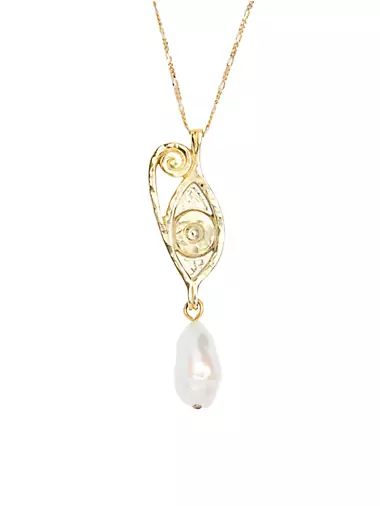 Golden Ayla Pearl Necklace