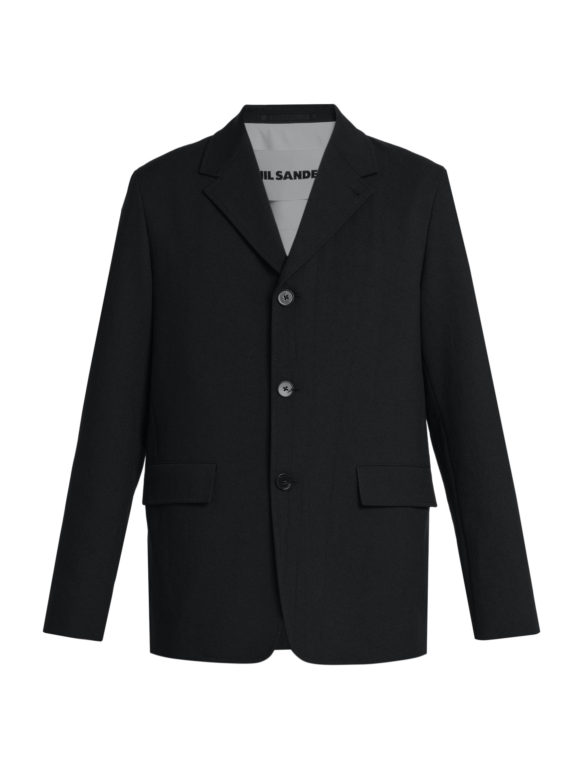 Jil Sander Men's Single-Breasted Wool Jacket - Black