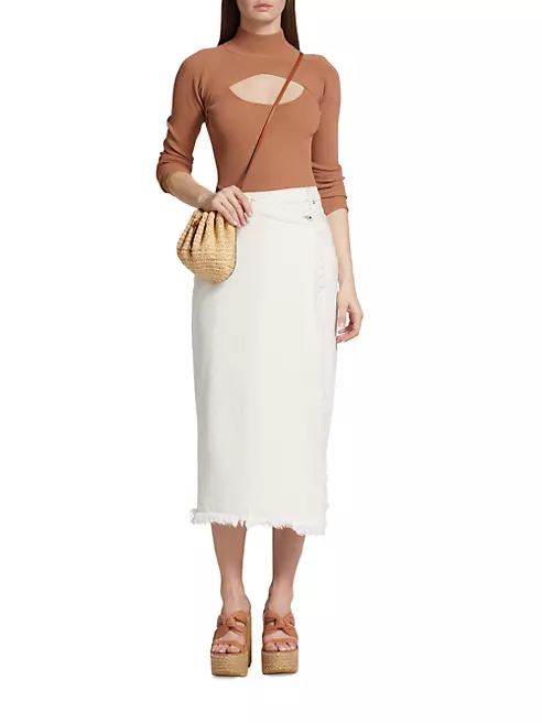 chanel white mini skirt