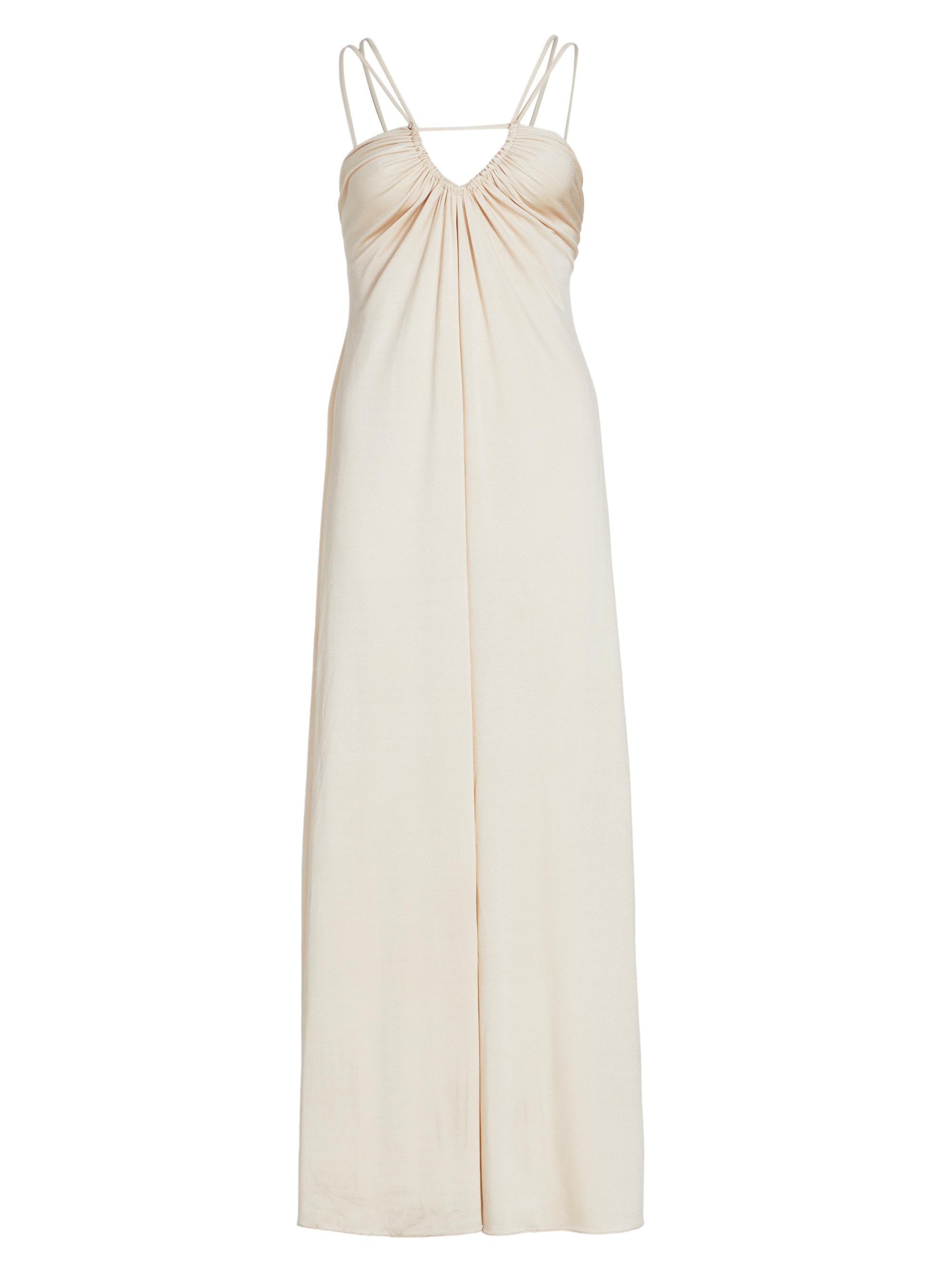 Jonathan Simkhai Standard Women's Hayes Draped-Back Maxi Dress - Ceramic