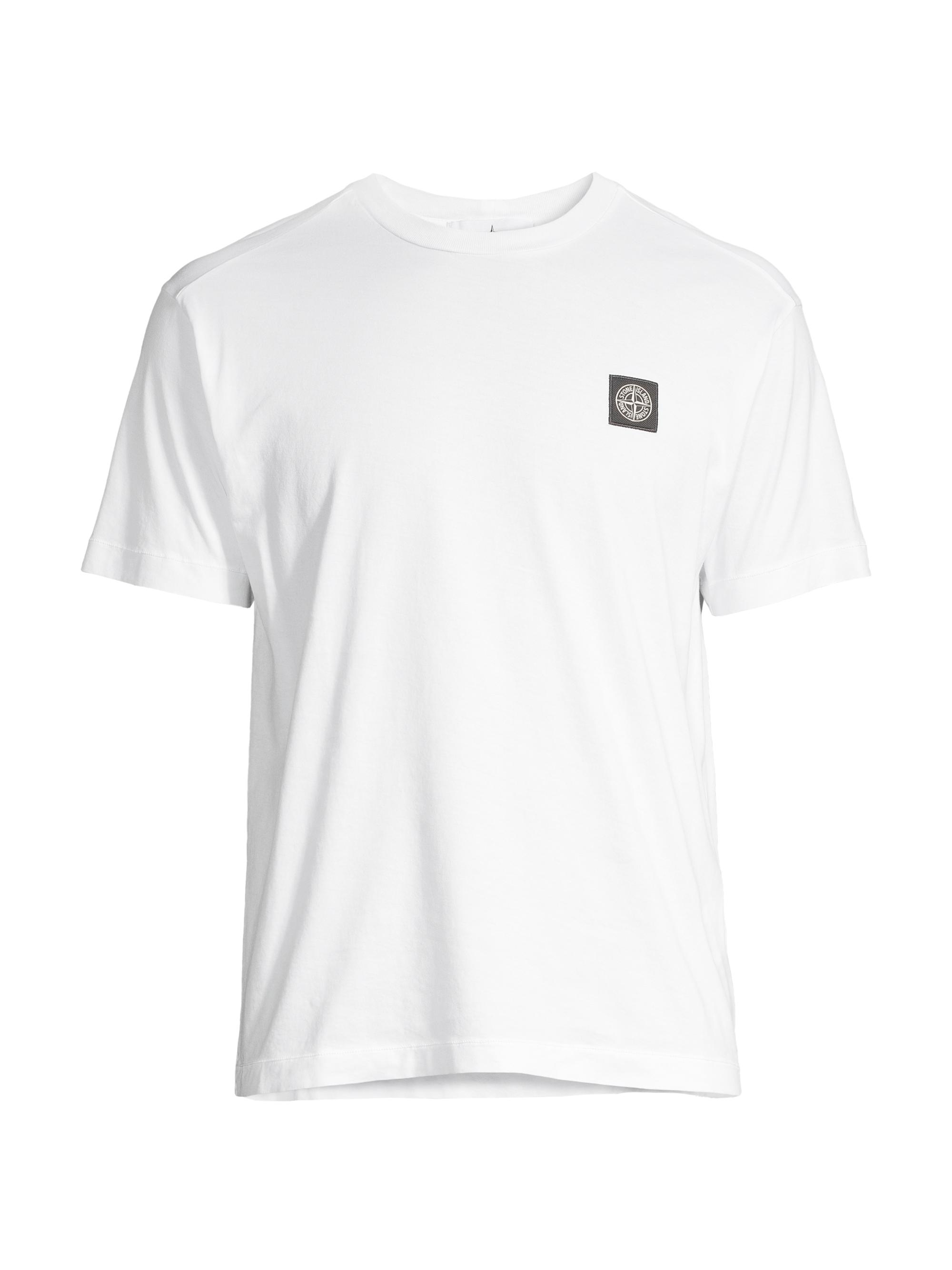 Stone Island Men's Cotton Crewneck T-Shirt - White | Thumbnail 7