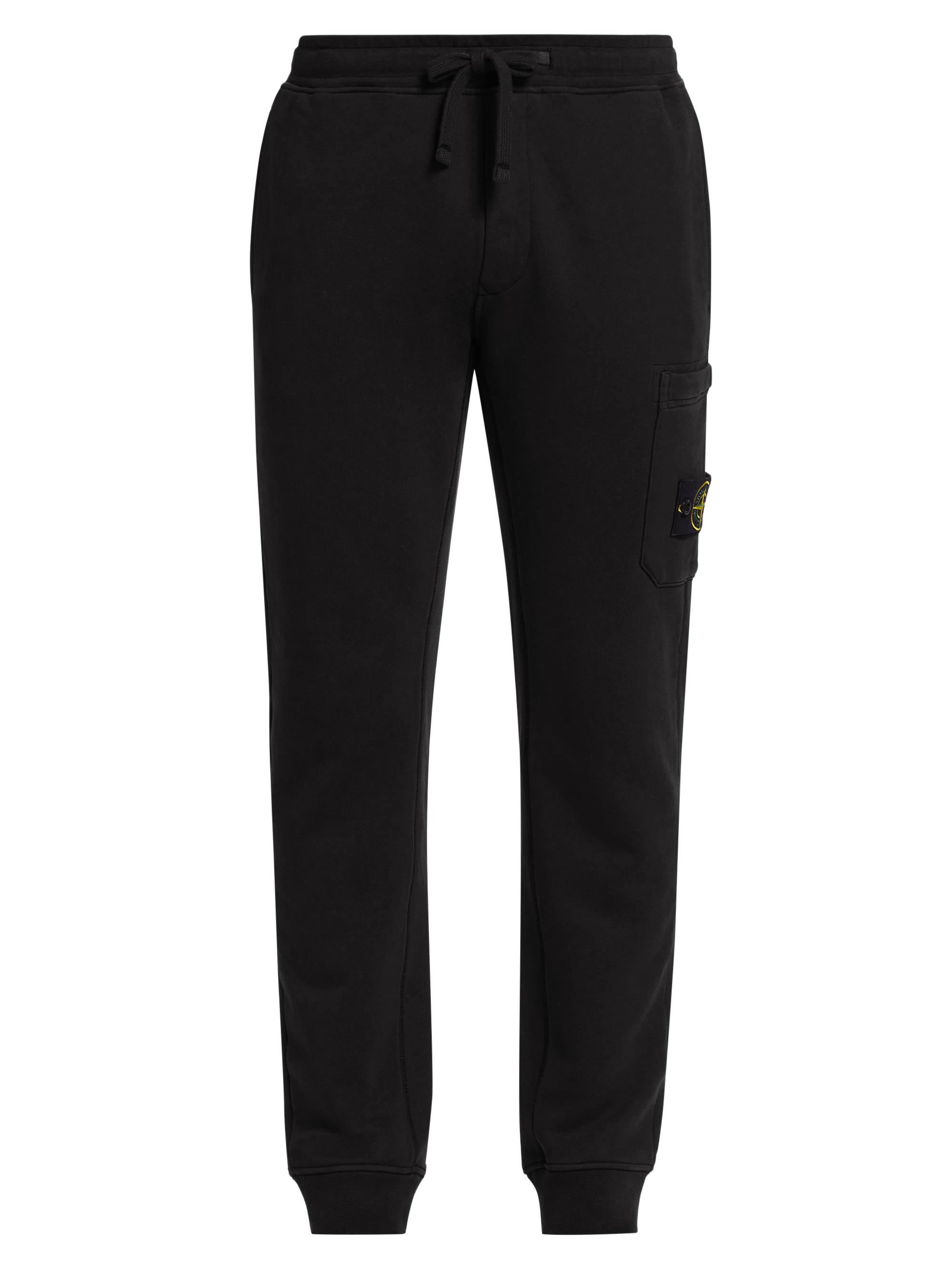 Stone Island Men's Cotton Fleece Jogger Pants - Black