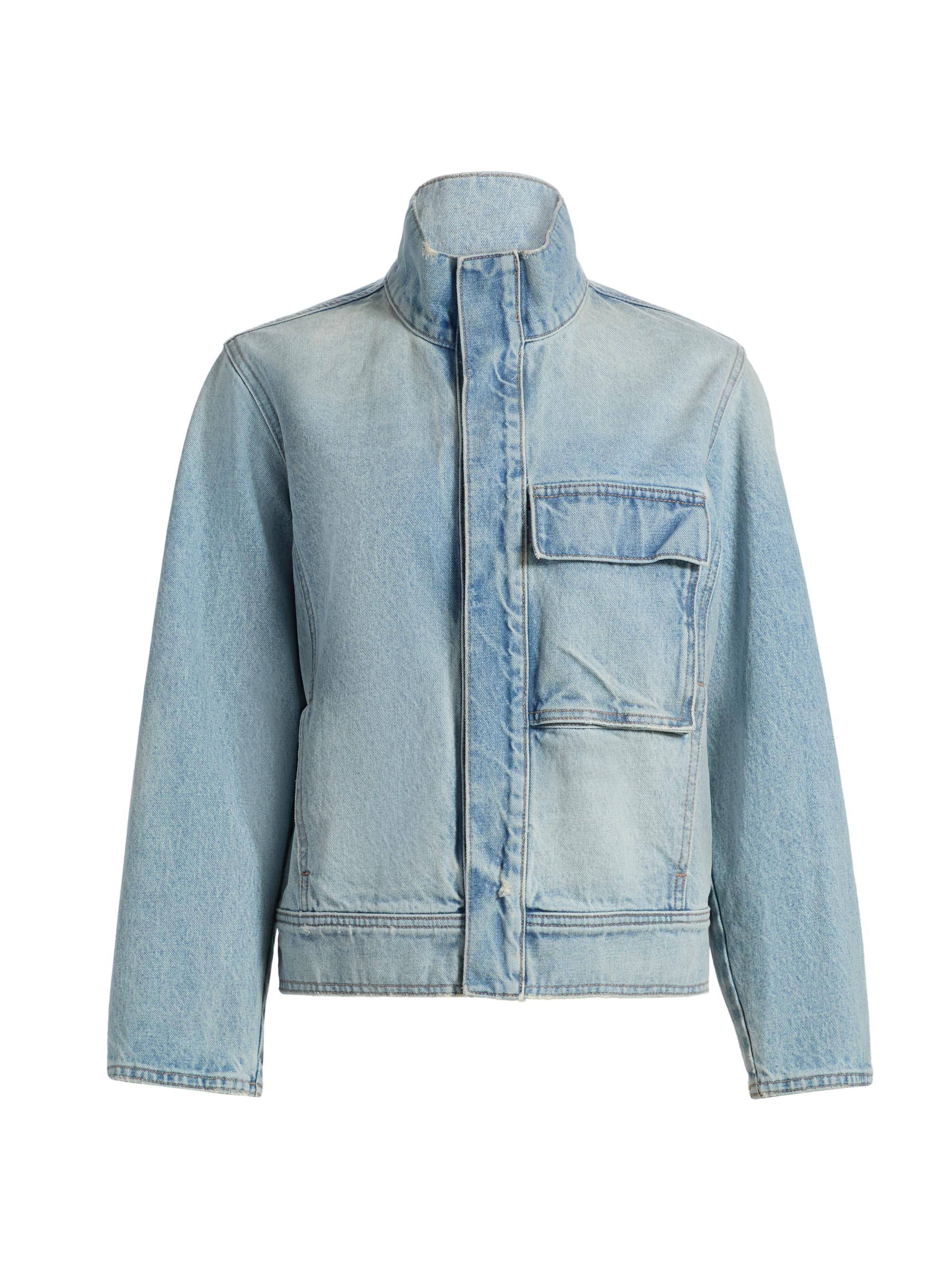 Nili Lotan Women's Marilou Patch-Pocket Denim Jacket - Alice Wash