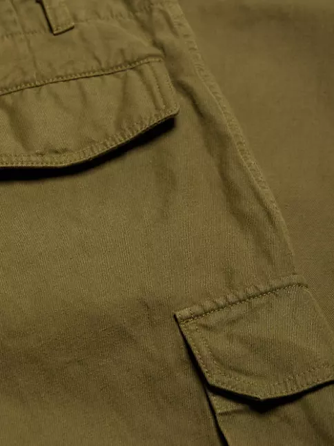 Green Cotton Cargo Pants