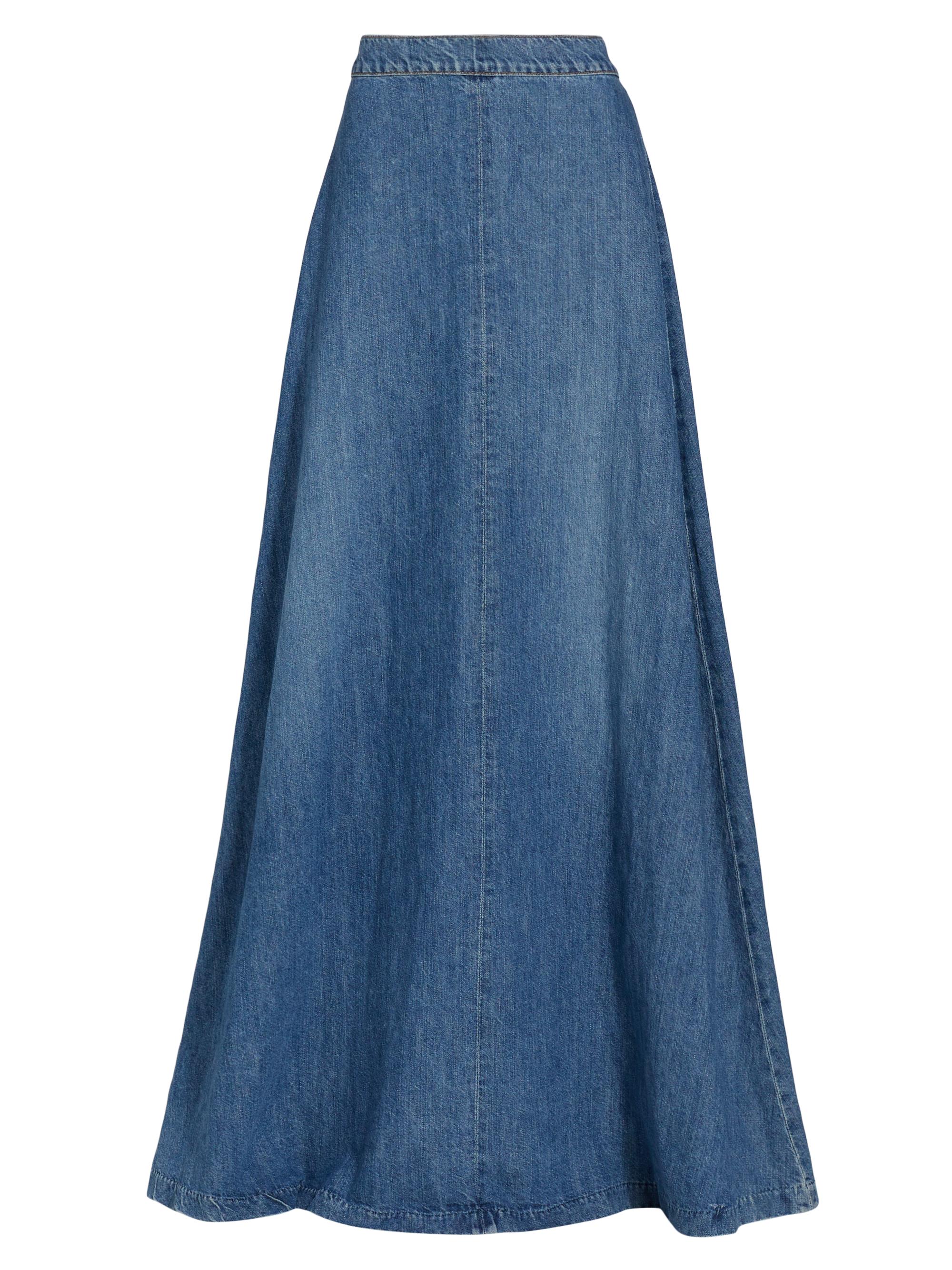 Nili Lotan Women's Astrid Denim Maxi Skirt - Summer Wash