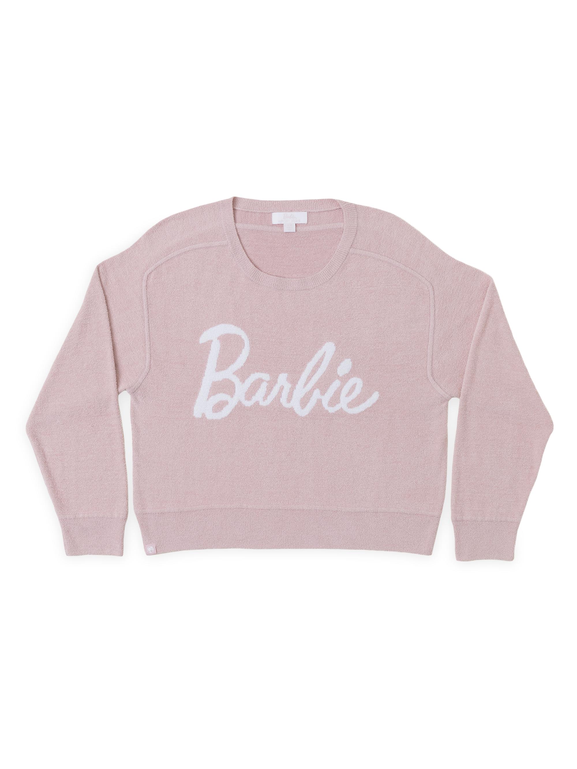 Barefoot Dreams Little Girl's & Girl's Cozychic Barbie Sweatshirt - Dusty Rose