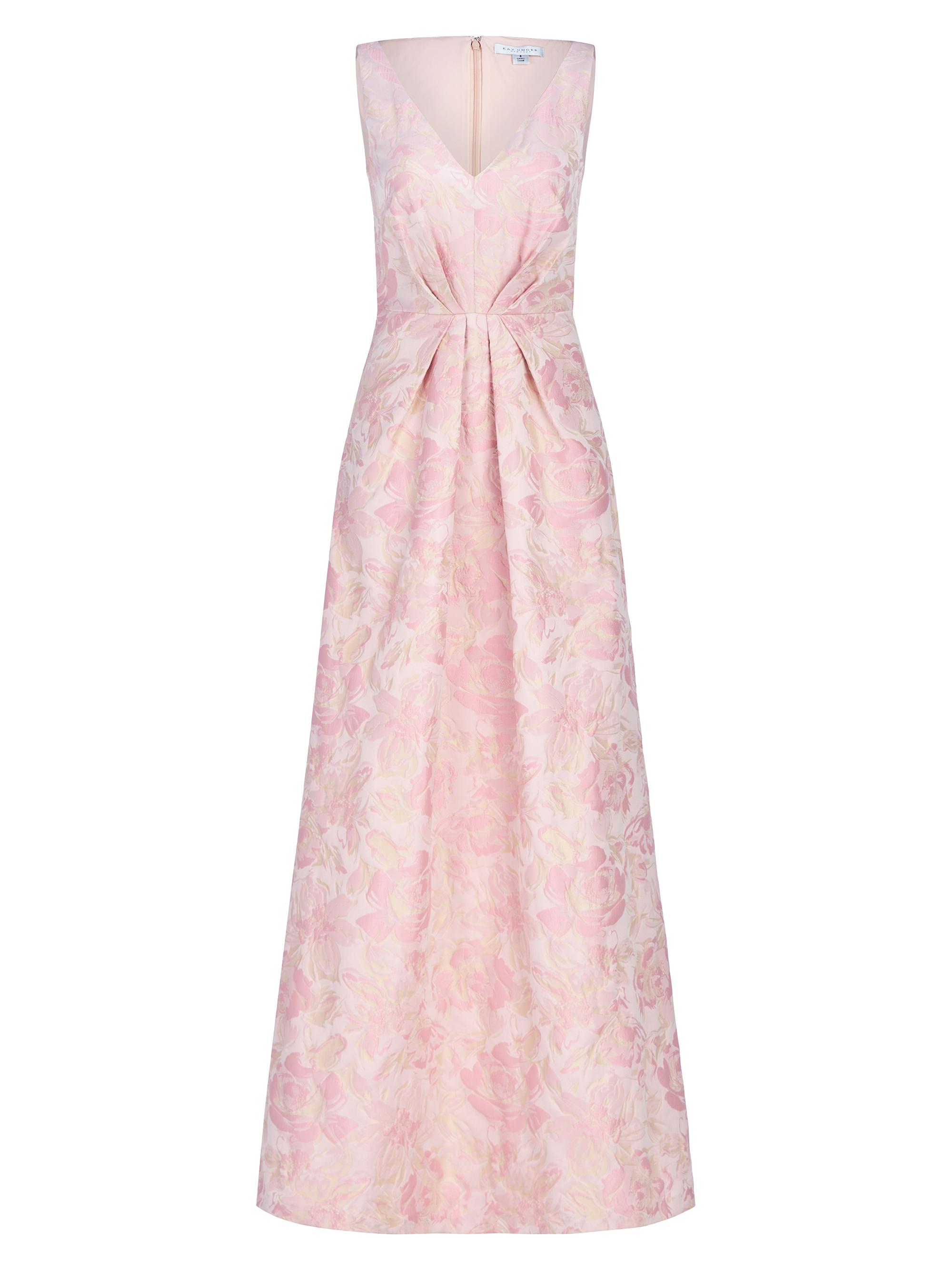 Kay Unger Women's Odette Floral Jacquard Gown - Pink Mauve