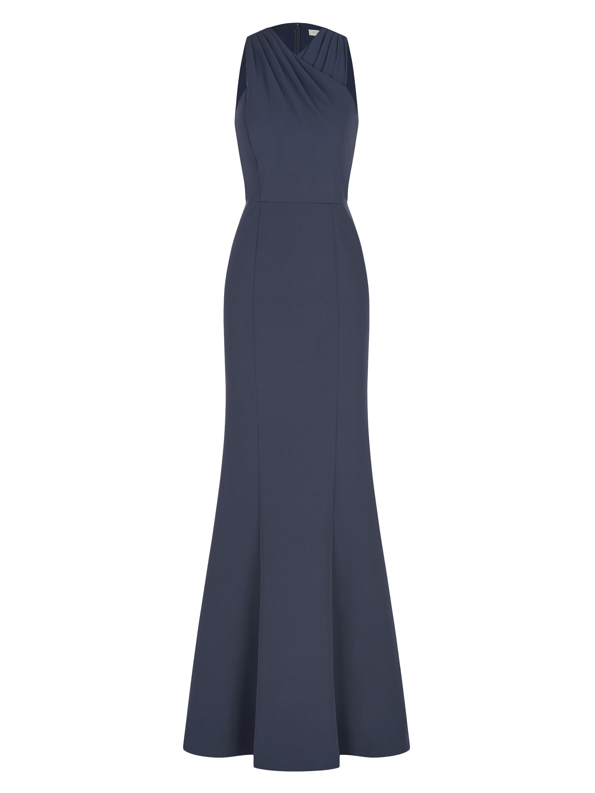 Kay Unger Women's Talia Stretch Crepe Column Gown - Prussian Blue