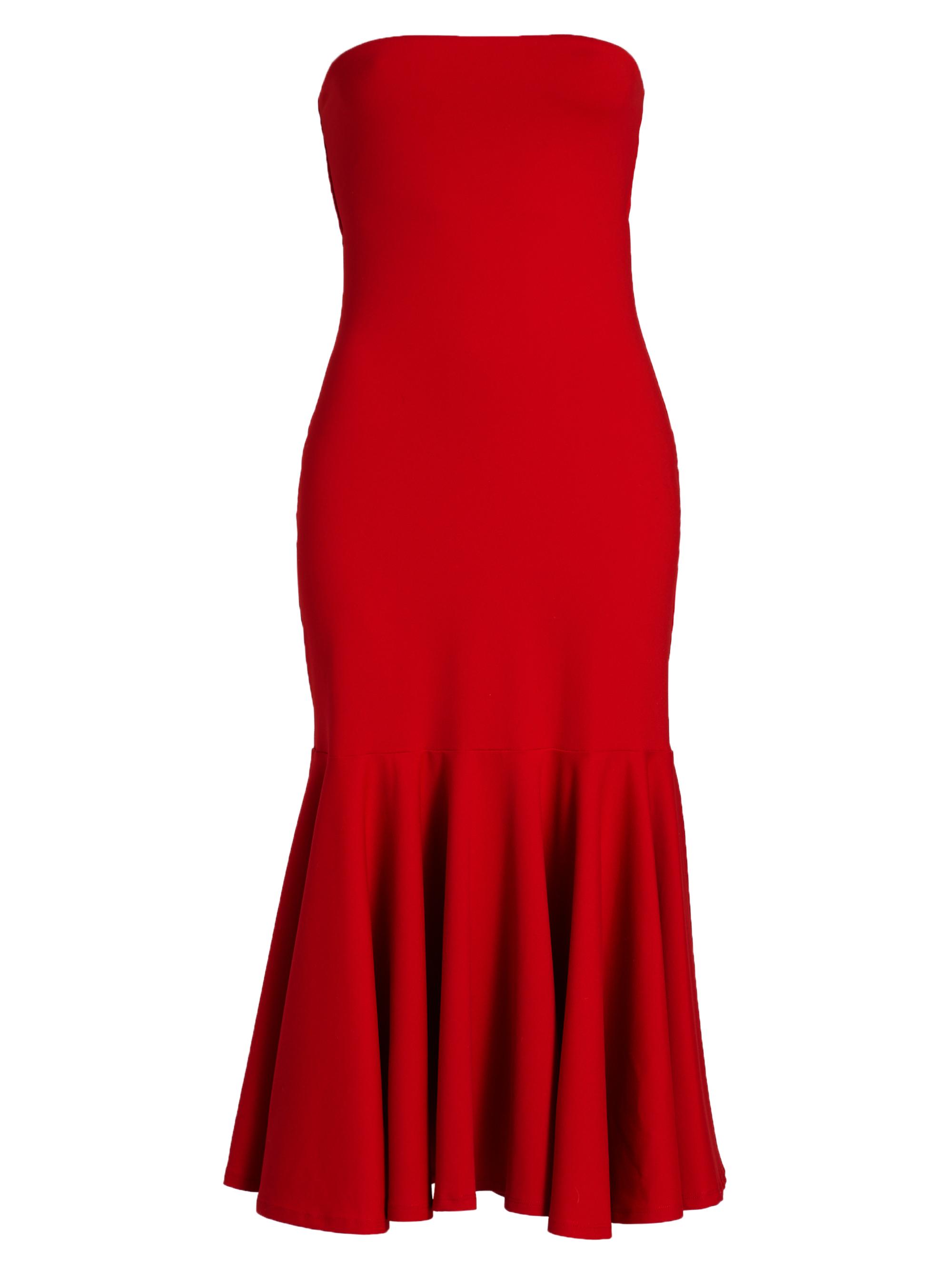 susana monaco Women's Flutter Midi-Dress - Perfect Red
