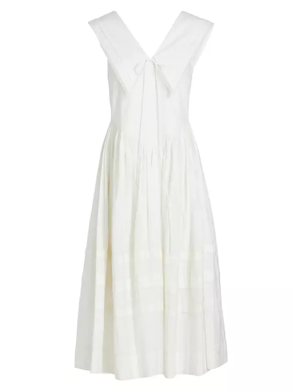 Shop Sandy Liang Opa Poplin Sailor Midi-Dress | Saks Fifth Avenue