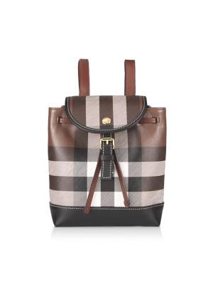 BURBERRY - Jett Check Motif Backpack