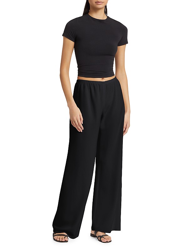 Shop The Row Gala Crepe Wide-Leg Pants | Saks Fifth Avenue Shop The Row Gala Crepe Wide-Leg Pants | Saks Fifth Avenue