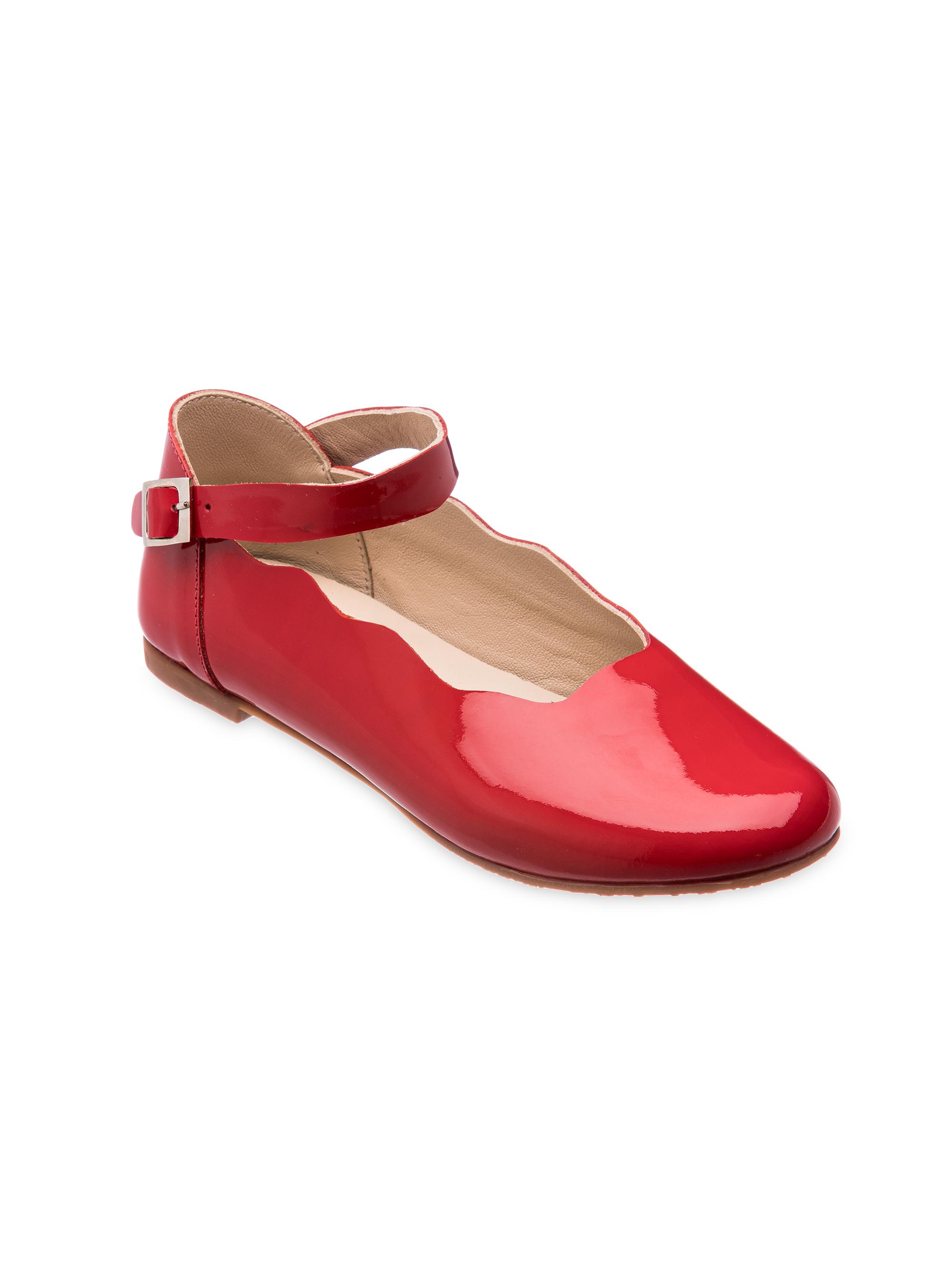 Elephantito Baby's, Little Girl's & Girl's Ondina Leather Flats - Red 5 (Child)