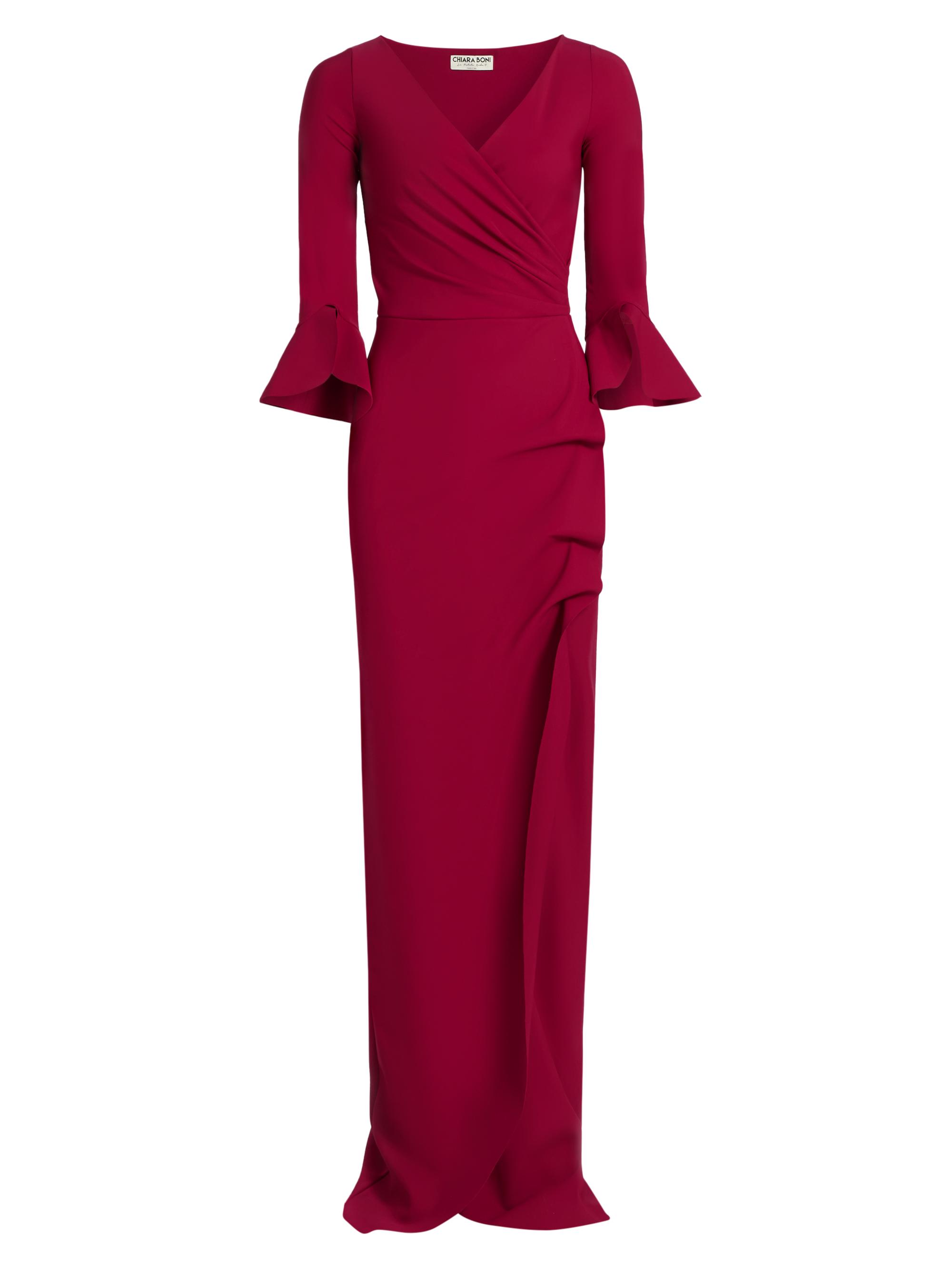 Chiara Boni La Petite Robe Women's Zalfa Ruched Gown - Garnet