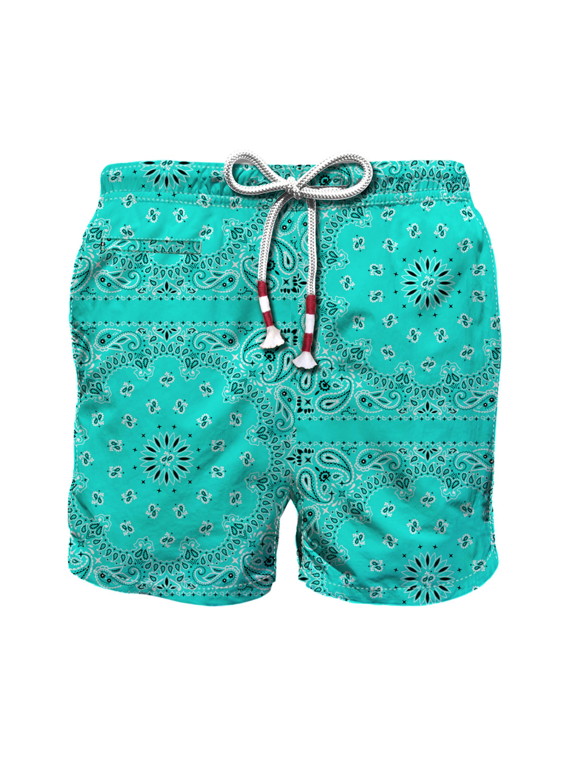 MC2 Saint Barth Men's Bandana Swim Shorts - Water Blue