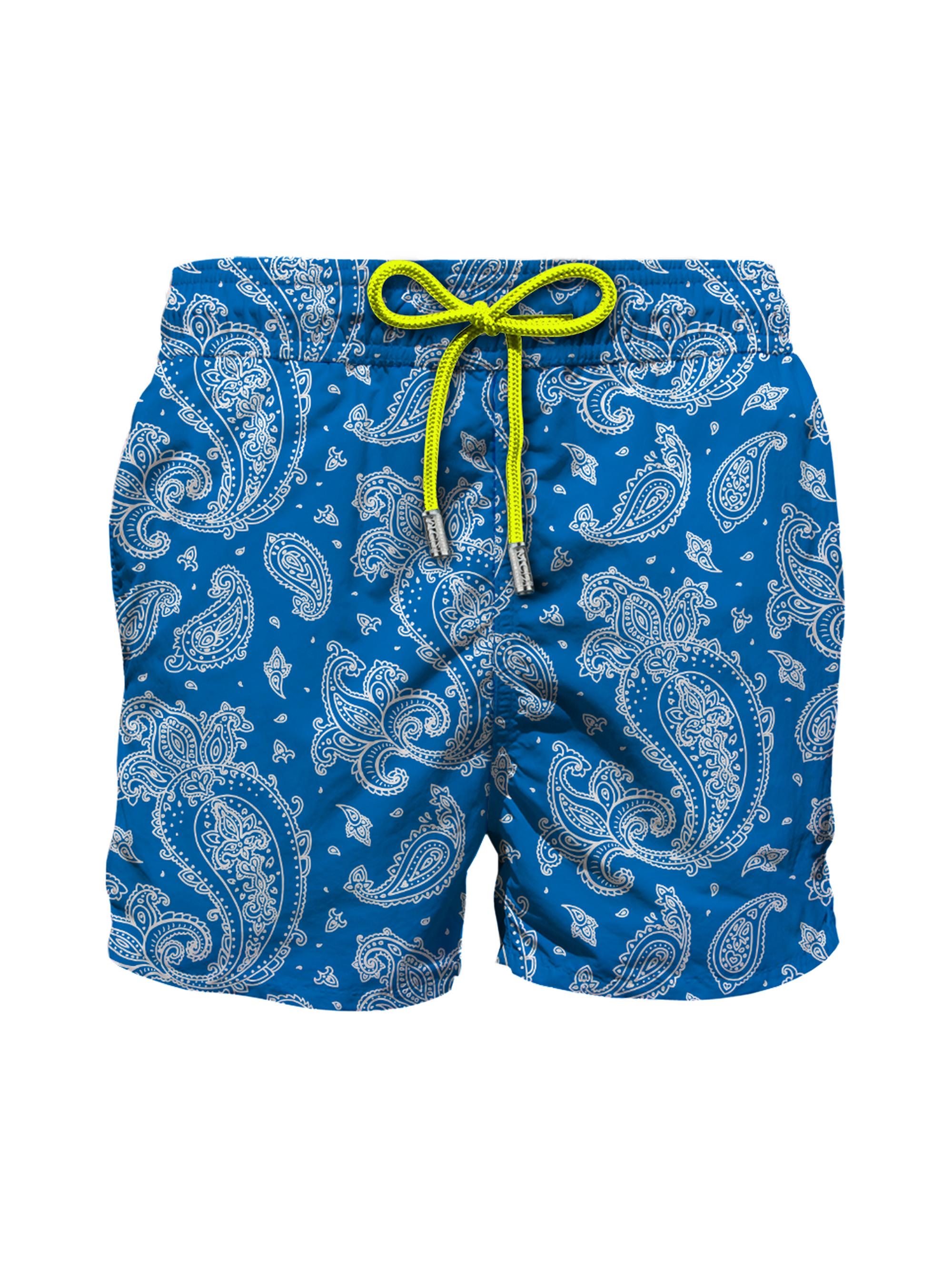 MC2 Saint Barth Men's Paisley Ultralight Swim Shorts - Blue