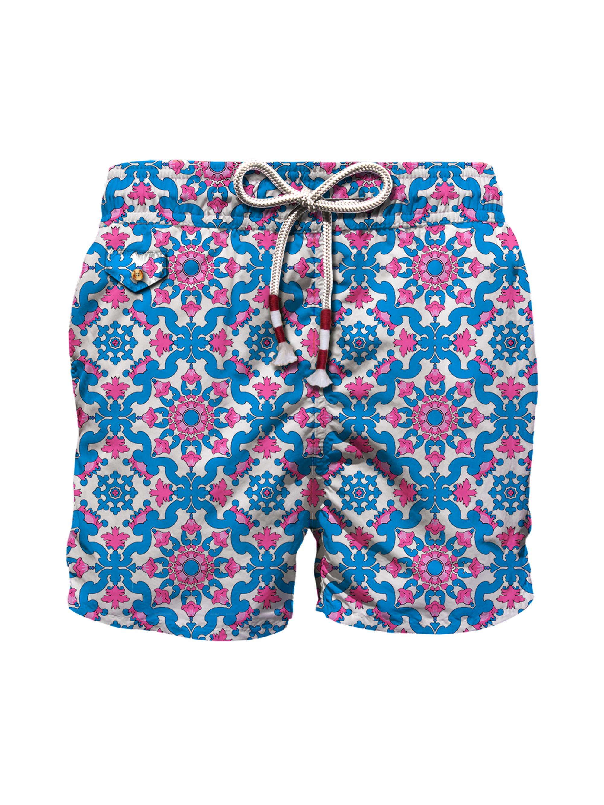 MC2 Saint Barth Men's Maj Life Ultralight Swim Shorts - Blue Pink White