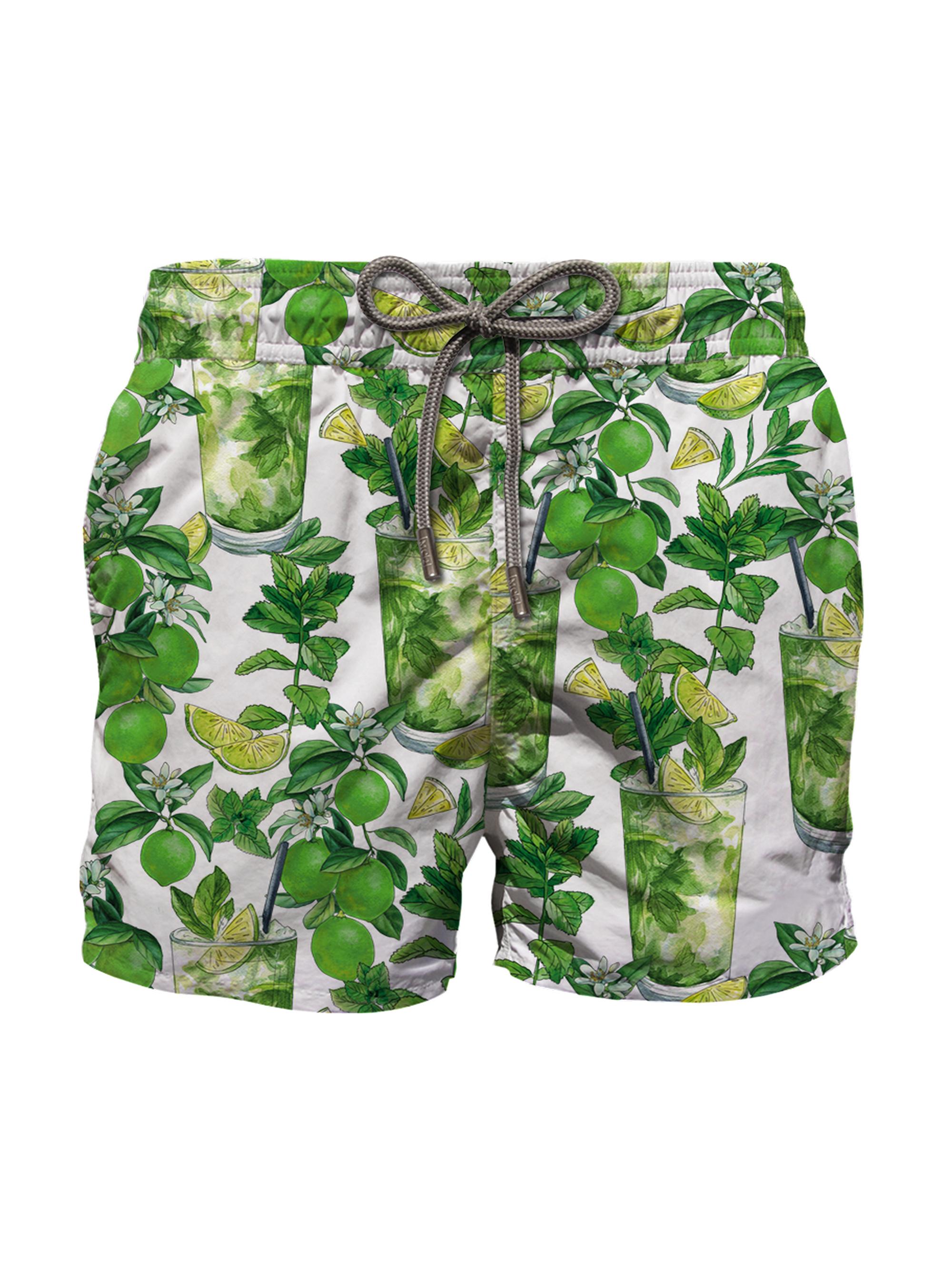 MC2 Saint Barth Men's Mojito Swim Shorts - White Green