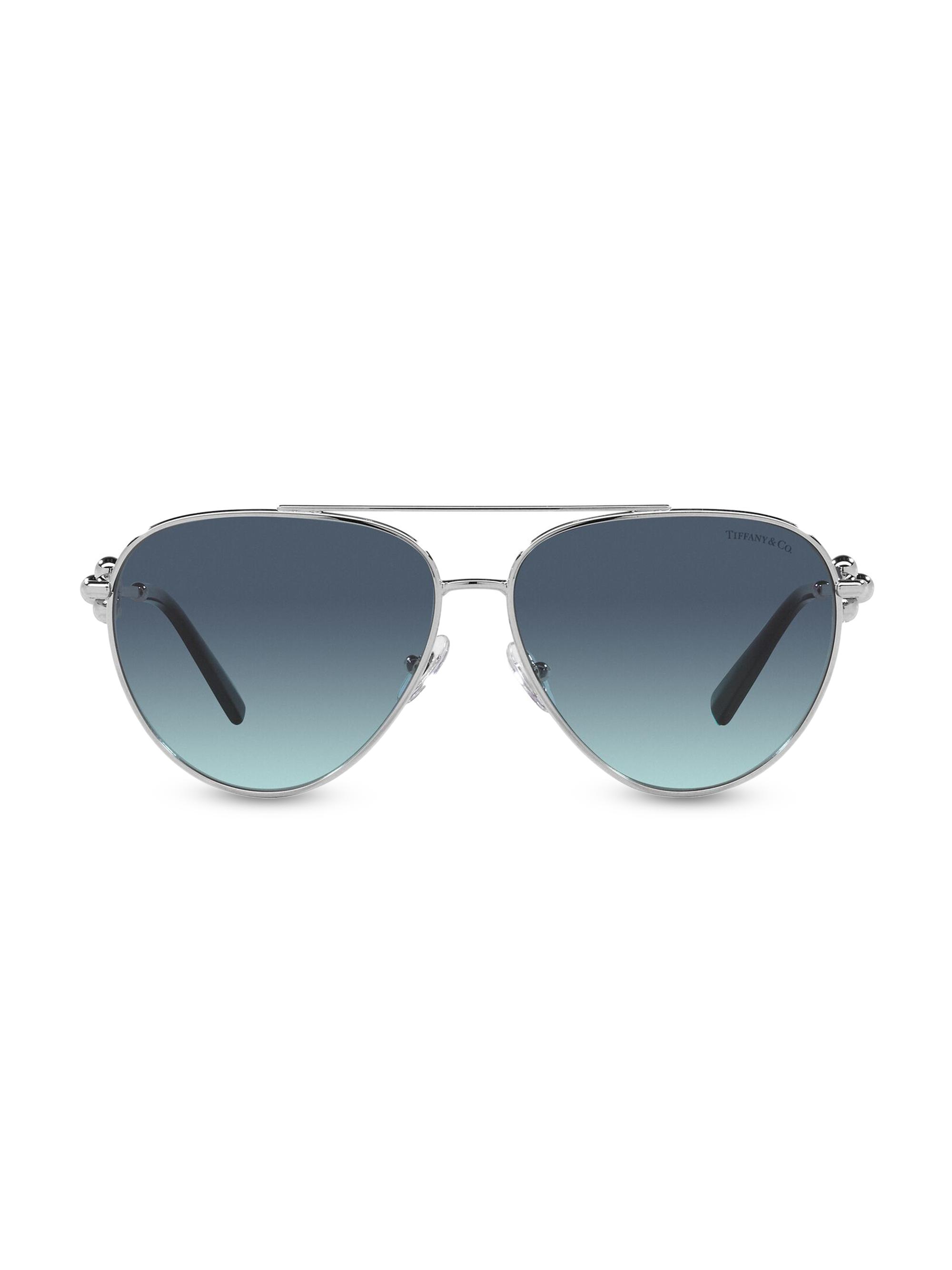 Tiffany & Co. Women's 59MM Pilot Sunglasses - Silver