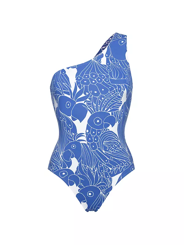 Manolo Printed One-Shoulder One-Piece Swimsuit