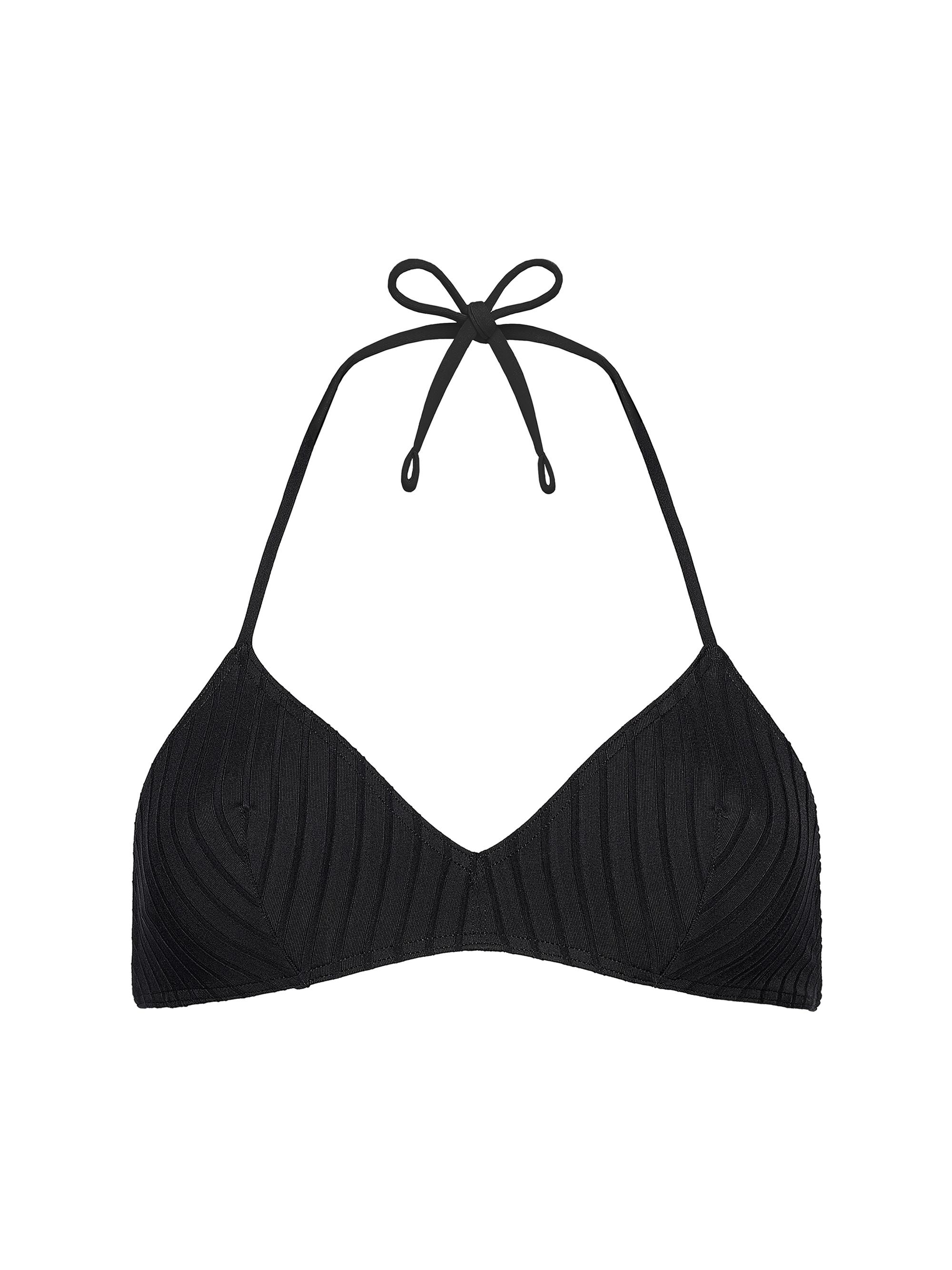 ERES Women's Curacao Rib-Knit Halter Bikini Top - Noir