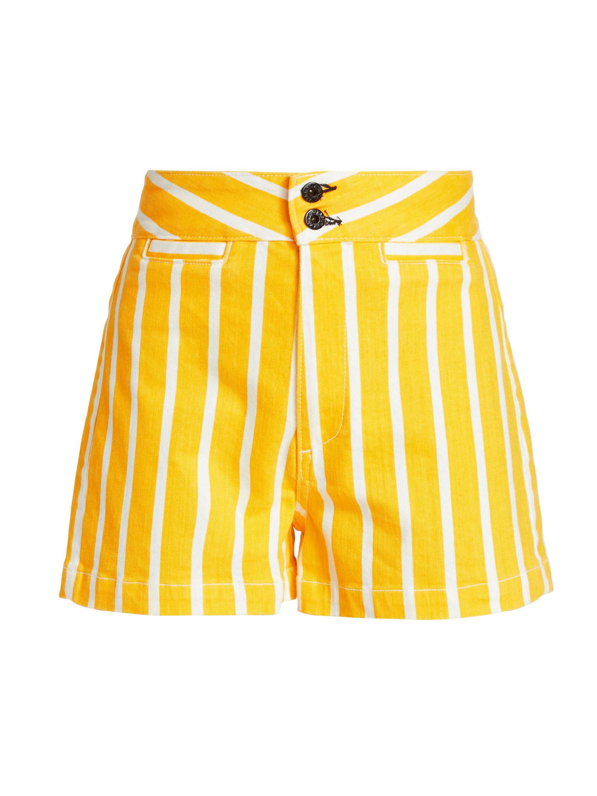 Askk NY Women's Brighton Striped Shorts - Honey Stripe